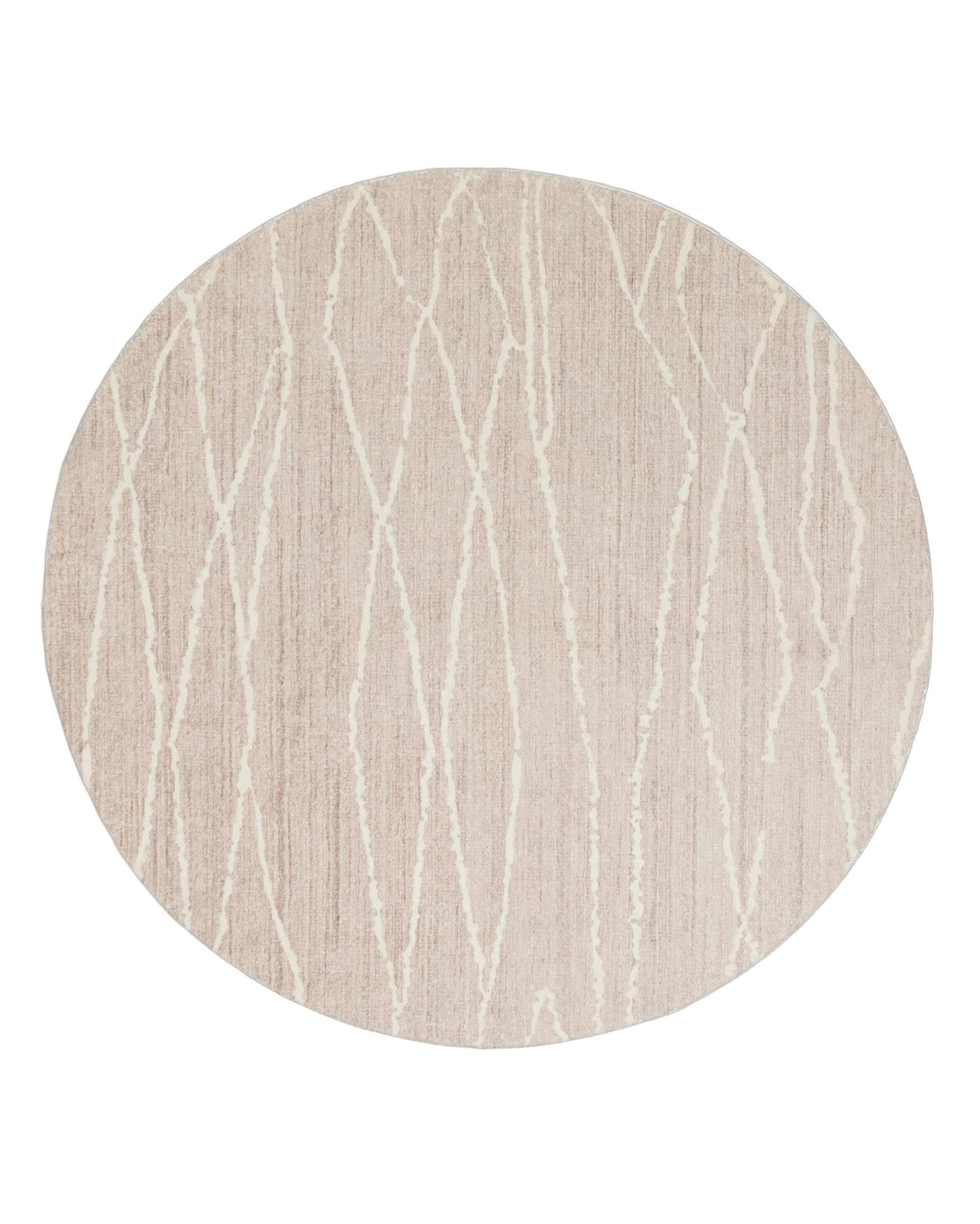 1 Loopsie Bokaa Lined Washable Round Rug-200cm x 200cm - Beige, 1 of 5