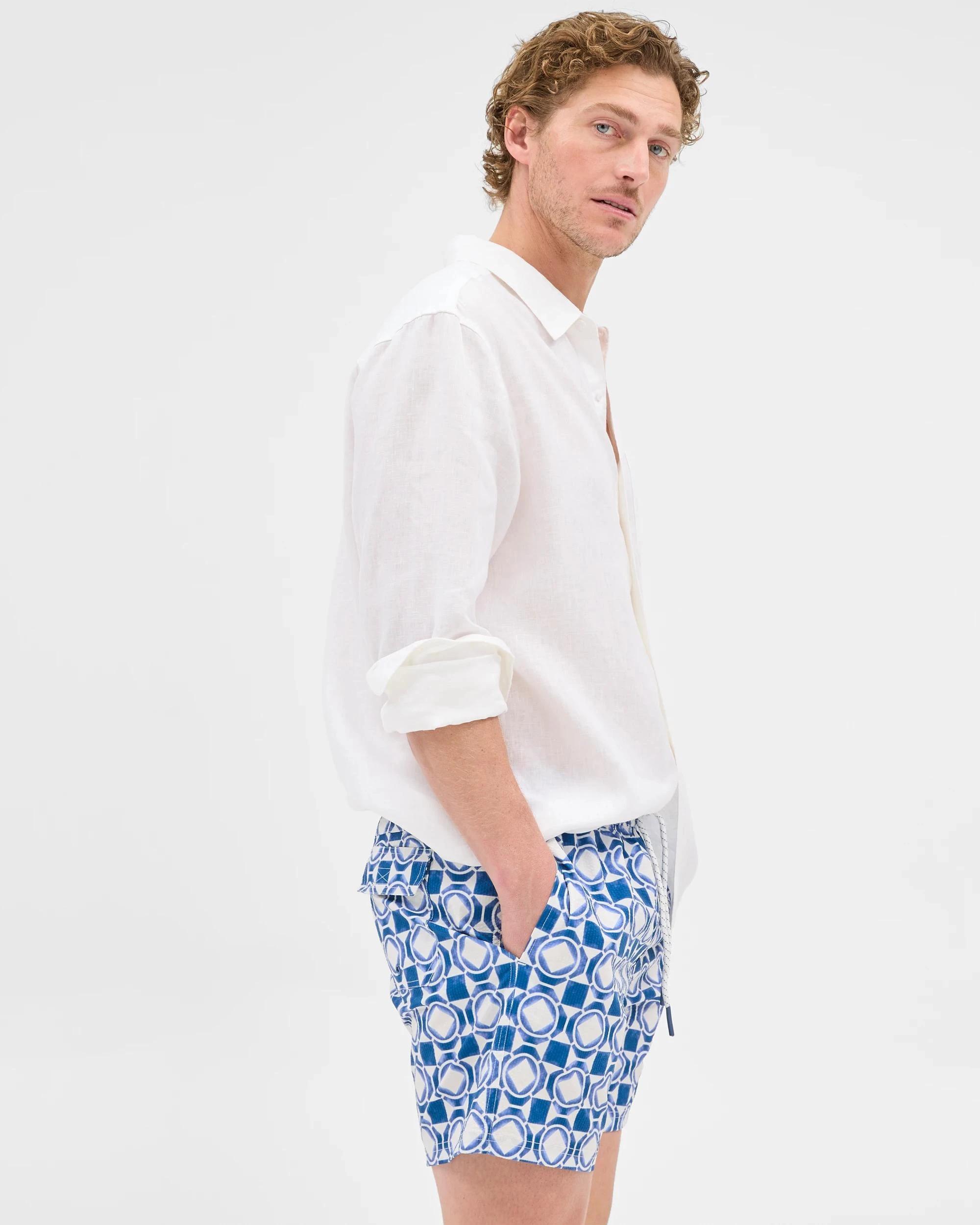 7 Target Seersucker Tile Print Swim Boardshorts BLUE, 7 of 7