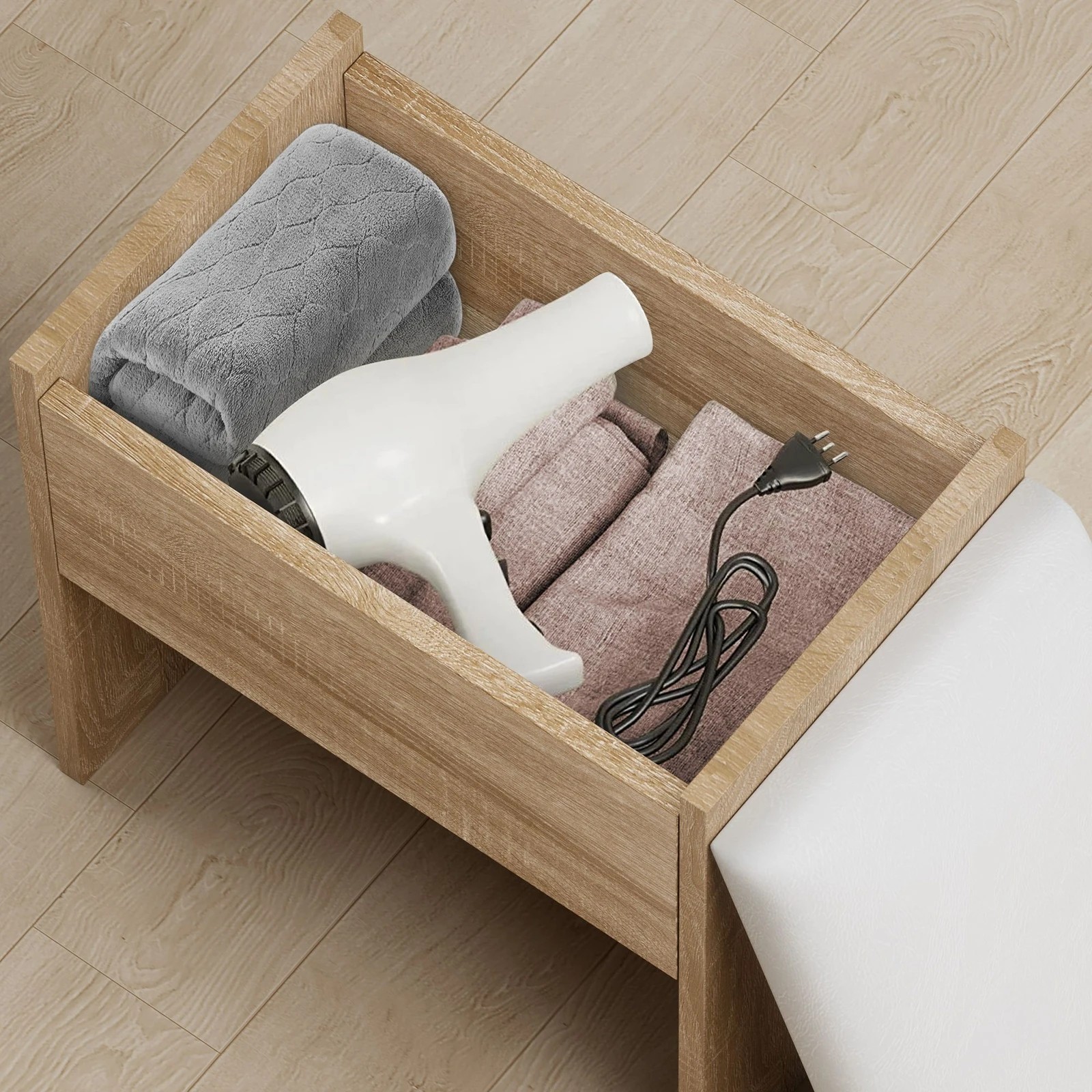 4 Alfordson Dressing Table Stool Set Makeup Mirror Desk Storage Drawers - Wood, 4 of 10