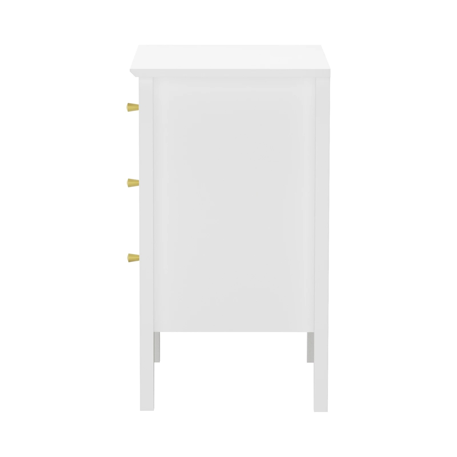 7 Oikiture Bedside Table 3 Drawers Side End Storage Furniture Nightstand
 - White, 7 of 8