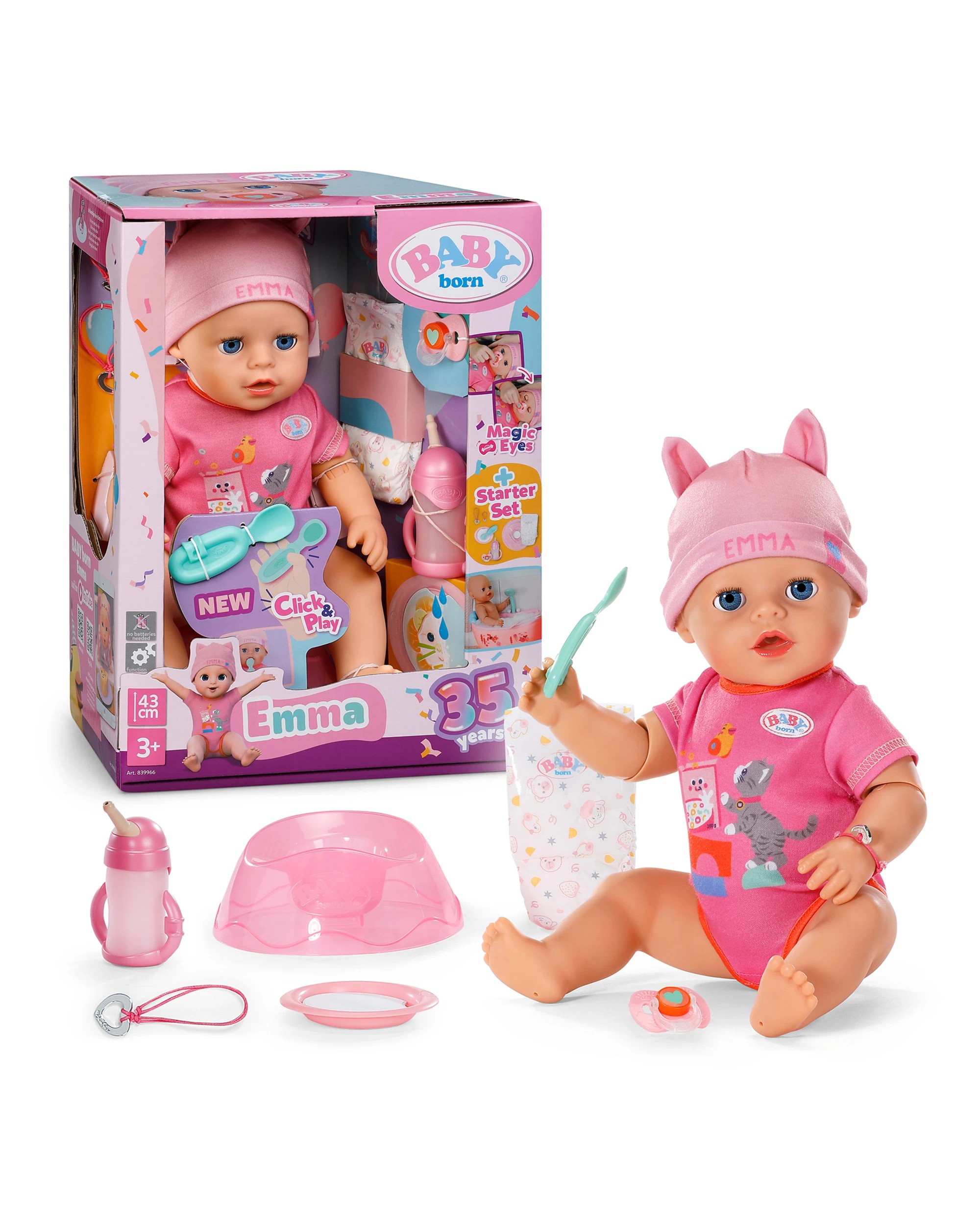 1 BABY born Emma Click and Play 43cm - Multi, 1 of 6