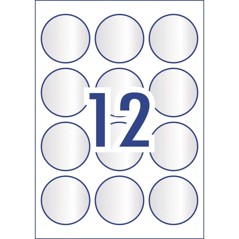 3 Avery 12UP Laser Crystal Clear Round 60mm Labels 10 Sheets, 3 of 6