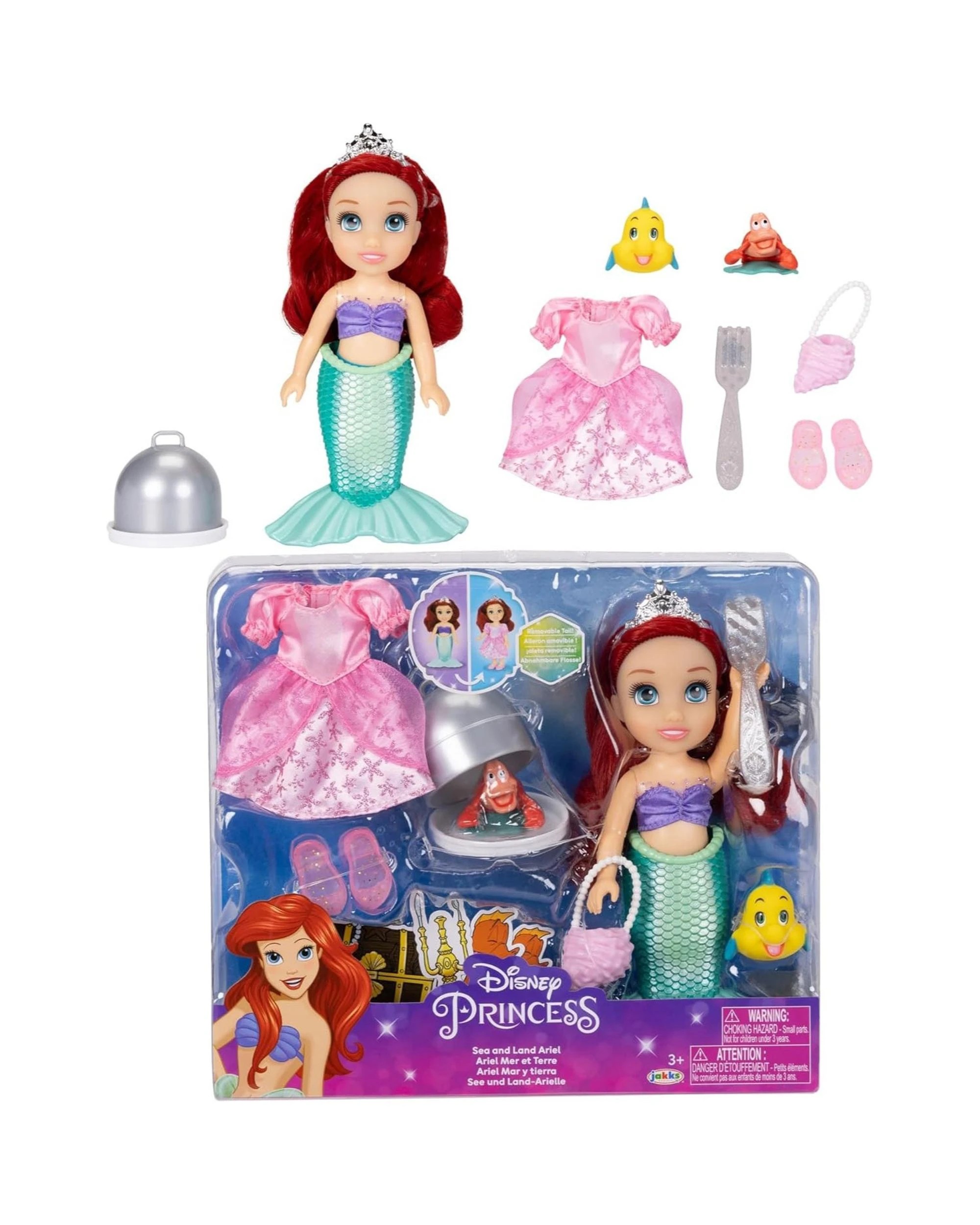 2 Disney Princess Sea and Land Ariel Doll Playset, 2 of 9