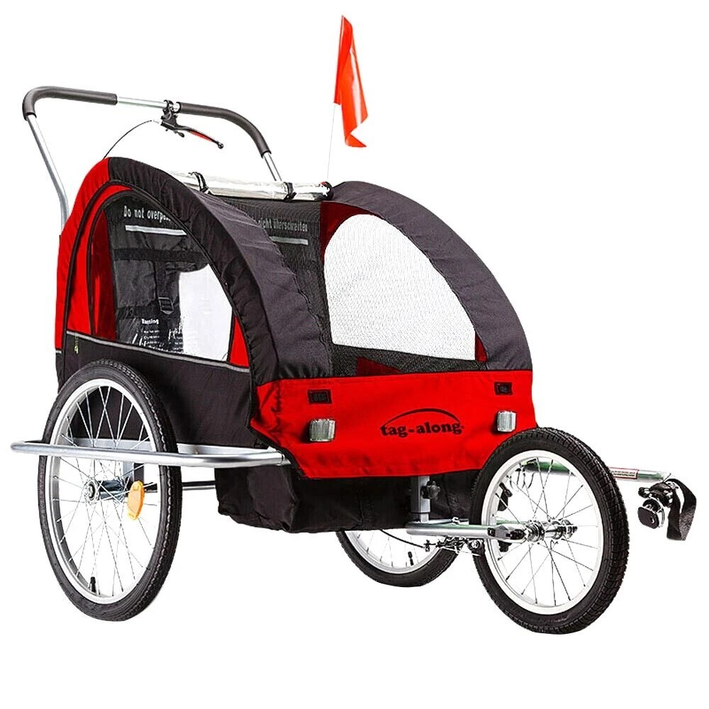 1 Tag-Along Kids Bike Trailer - Red, 1 of 1