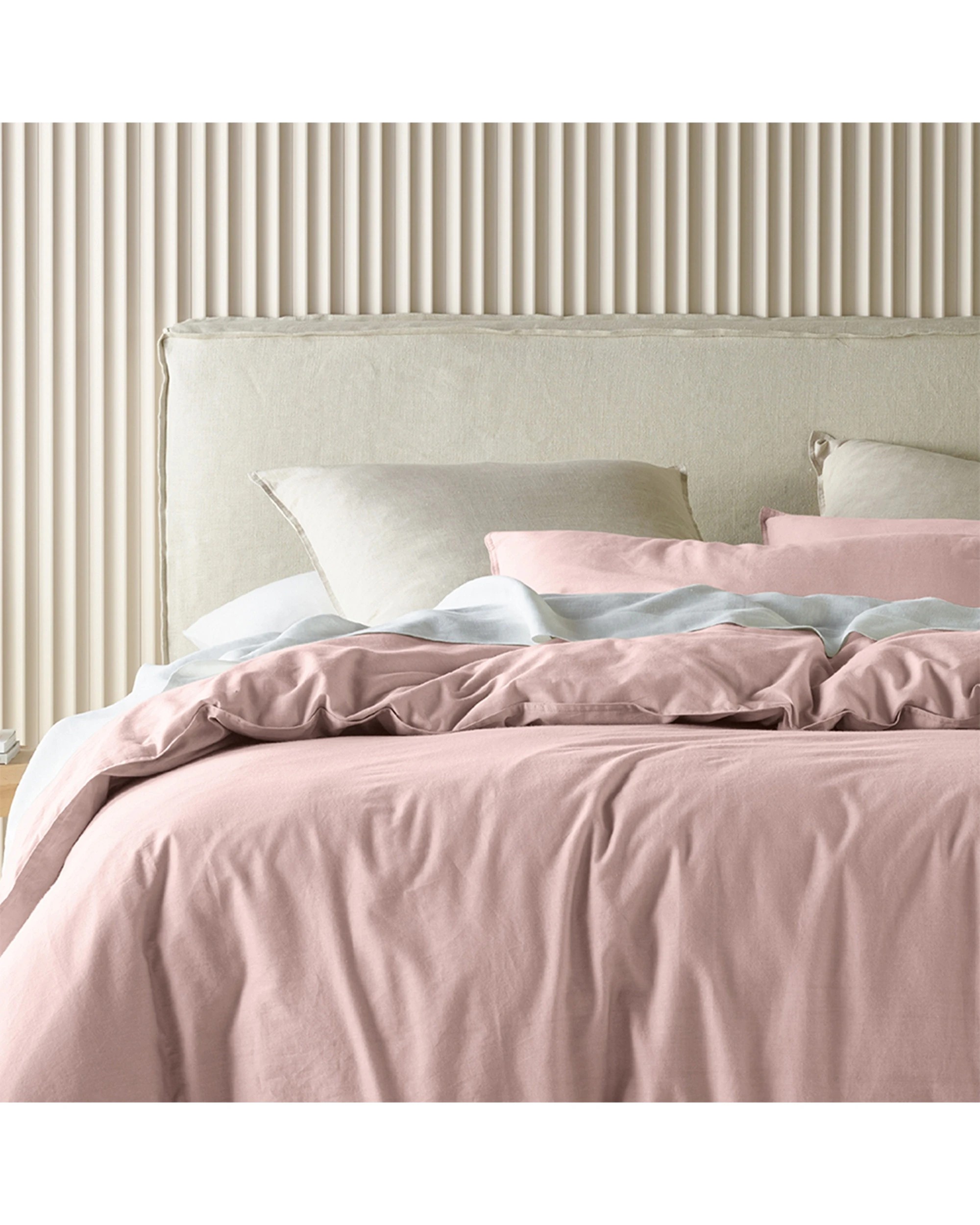 2 Bianca Acacia Quilt Cover Percale Cotton Easy Care Set Queen - Pink, 2 of 3