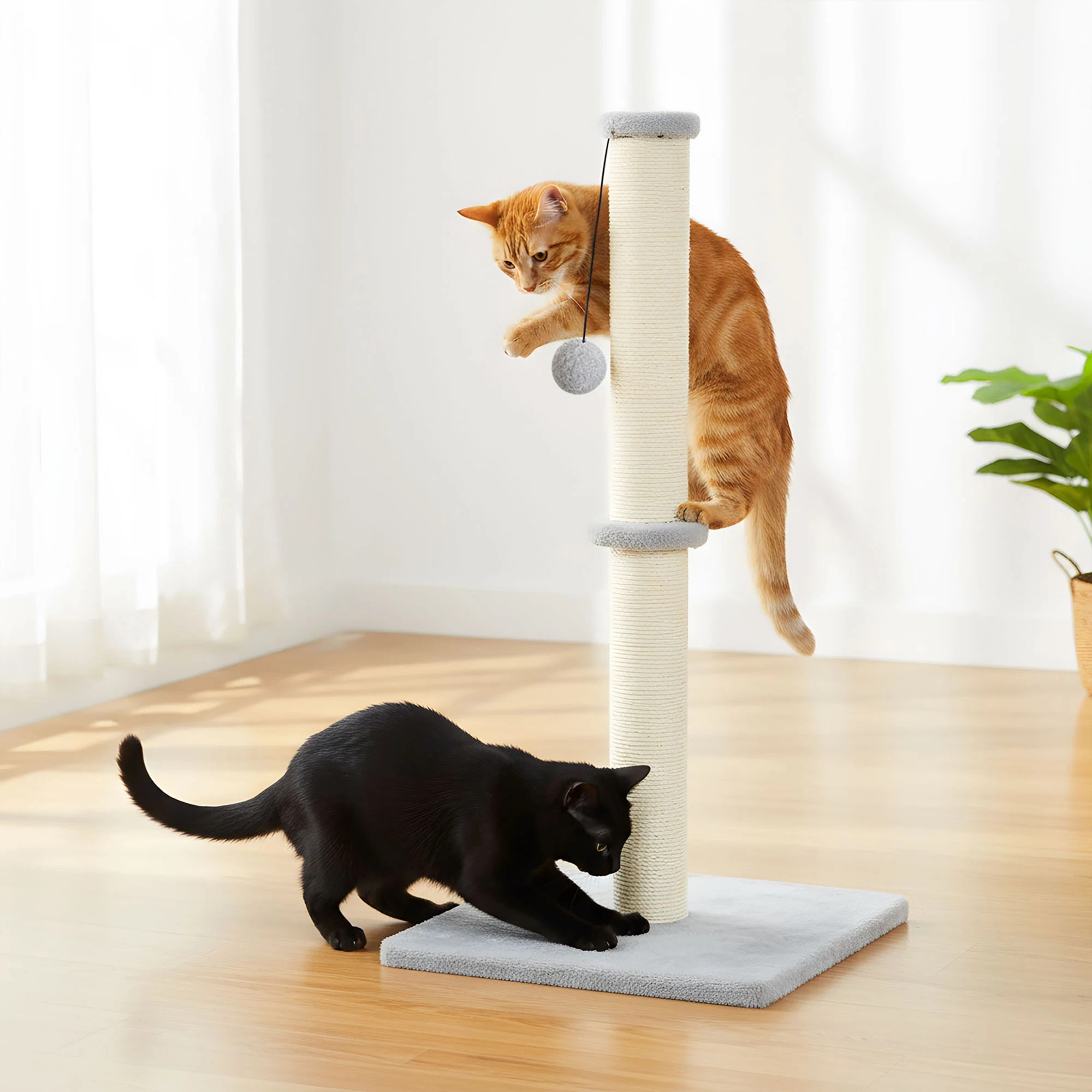 8 Pawz Cat Scratching Post 74cm - Grey, 8 of 9