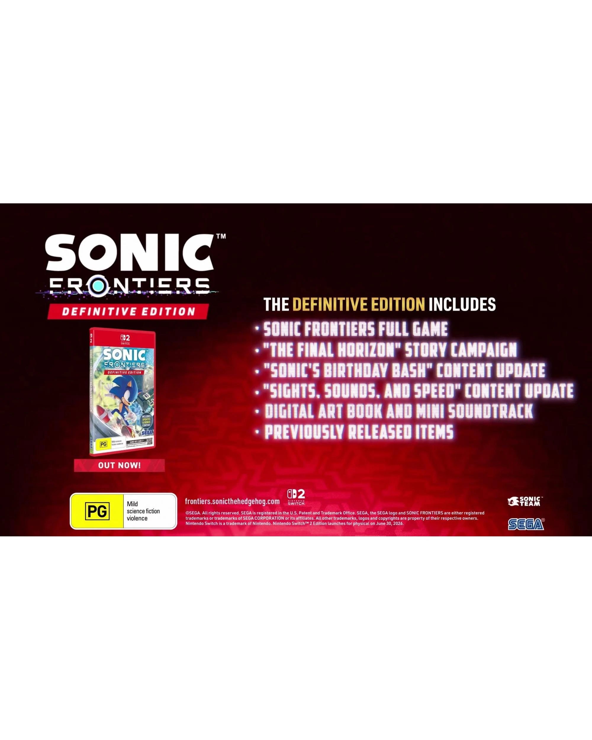2 Sonic Frontiers Definitive Edition - Switch 2, 2 of 7