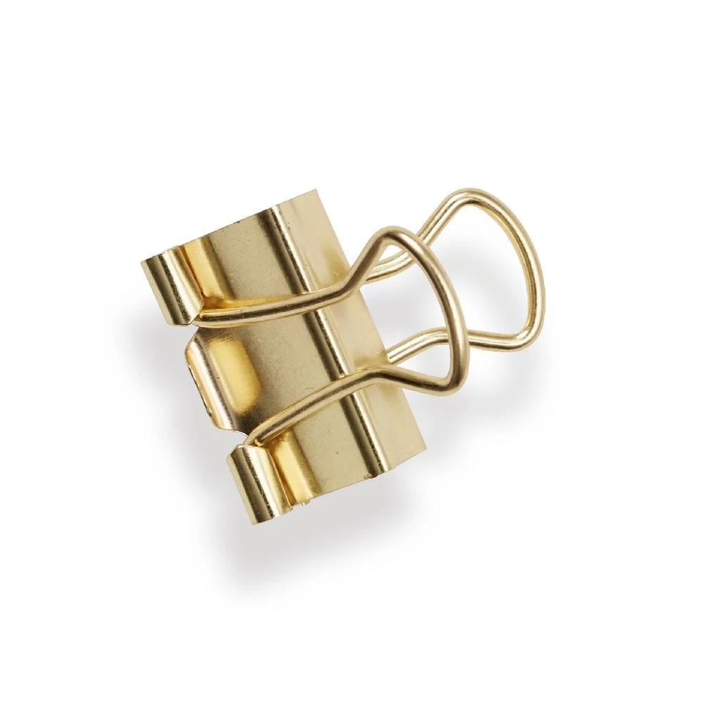 3 J.Burrows 15mm Foldback Clips Gold 28 Pack, 3 of 5