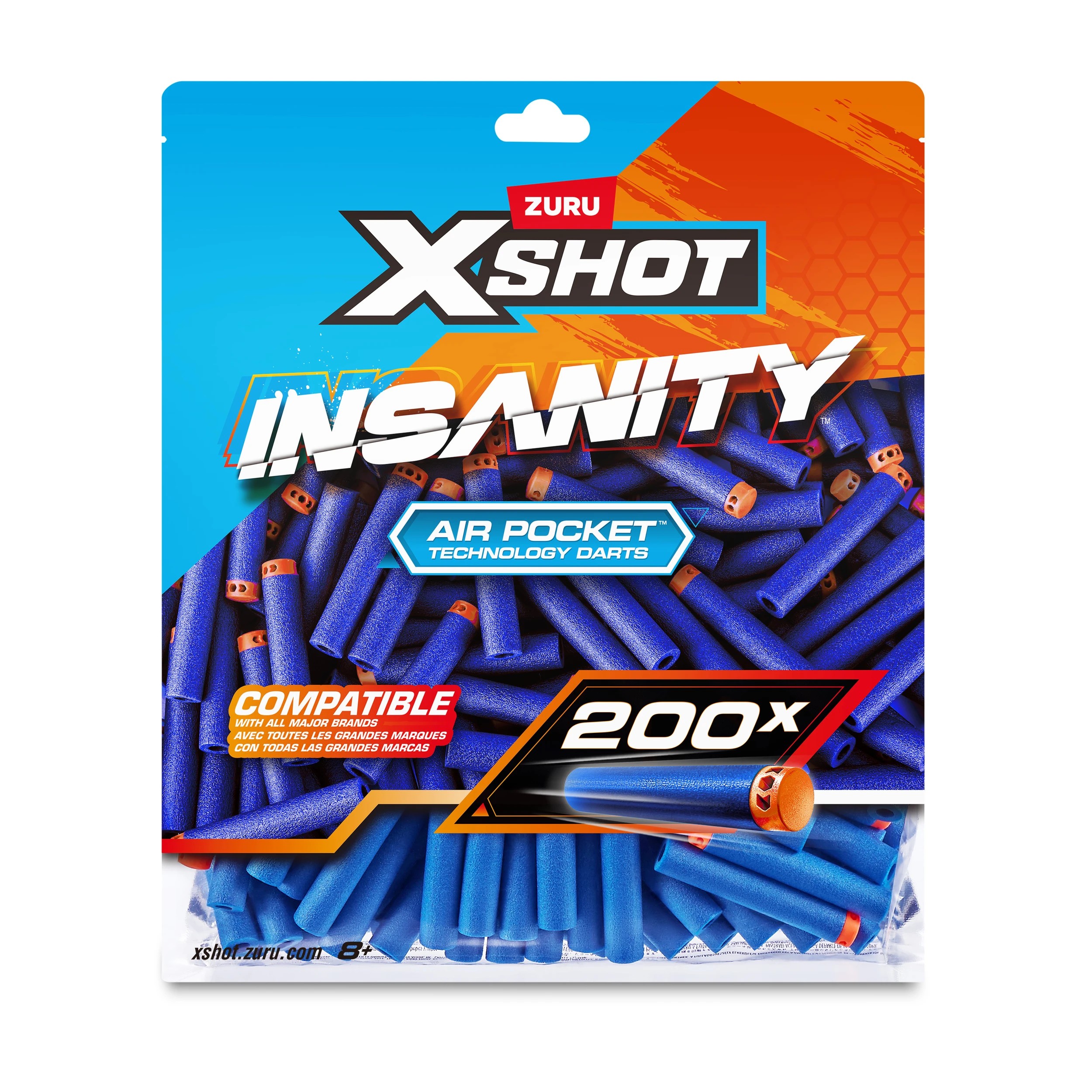 2 200 Piece Zuru X-Shot Insanity Air Pocket Technology Darts Refill Pack, 2 of 6