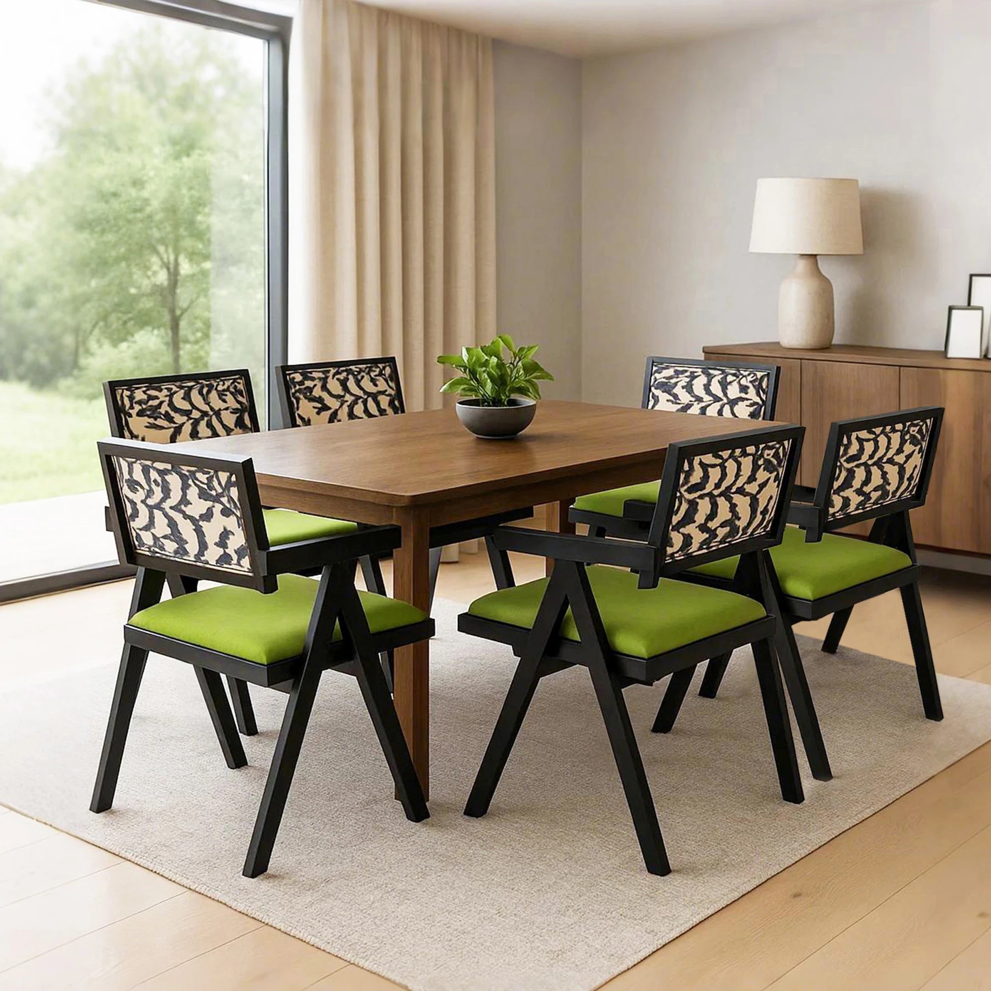 8 Levede 6x Dining Backrest Chairs - Black - Black, 8 of 9