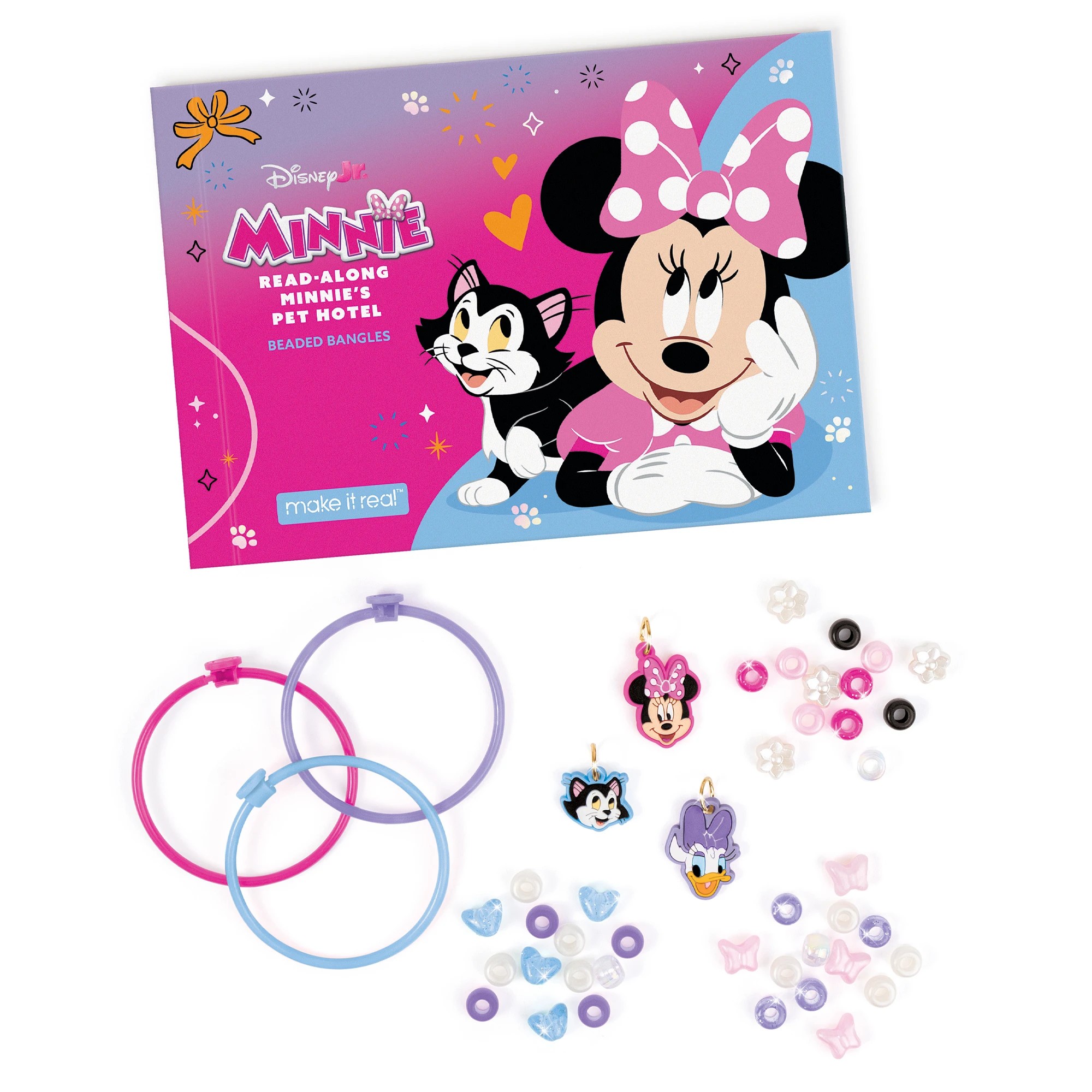 3 47 Piece Make it Real Disney Jr. Minnie Read Along Minnie's Pet Hotel Beaded Bangles, 3 of 8