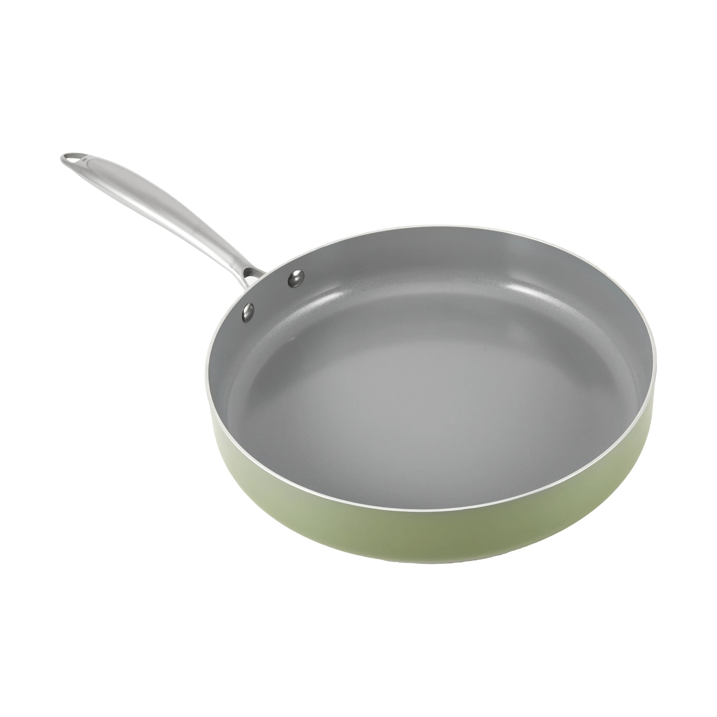 1 28cm Ceramic Non-Stick Frypan - Green, 1 of 7