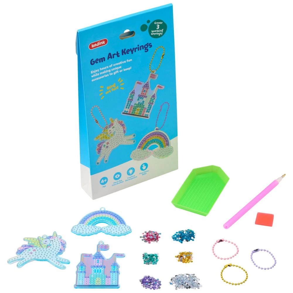 3 Kadink Gem Painting Key Rings Fairy Tale 3 Pack, 3 of 6