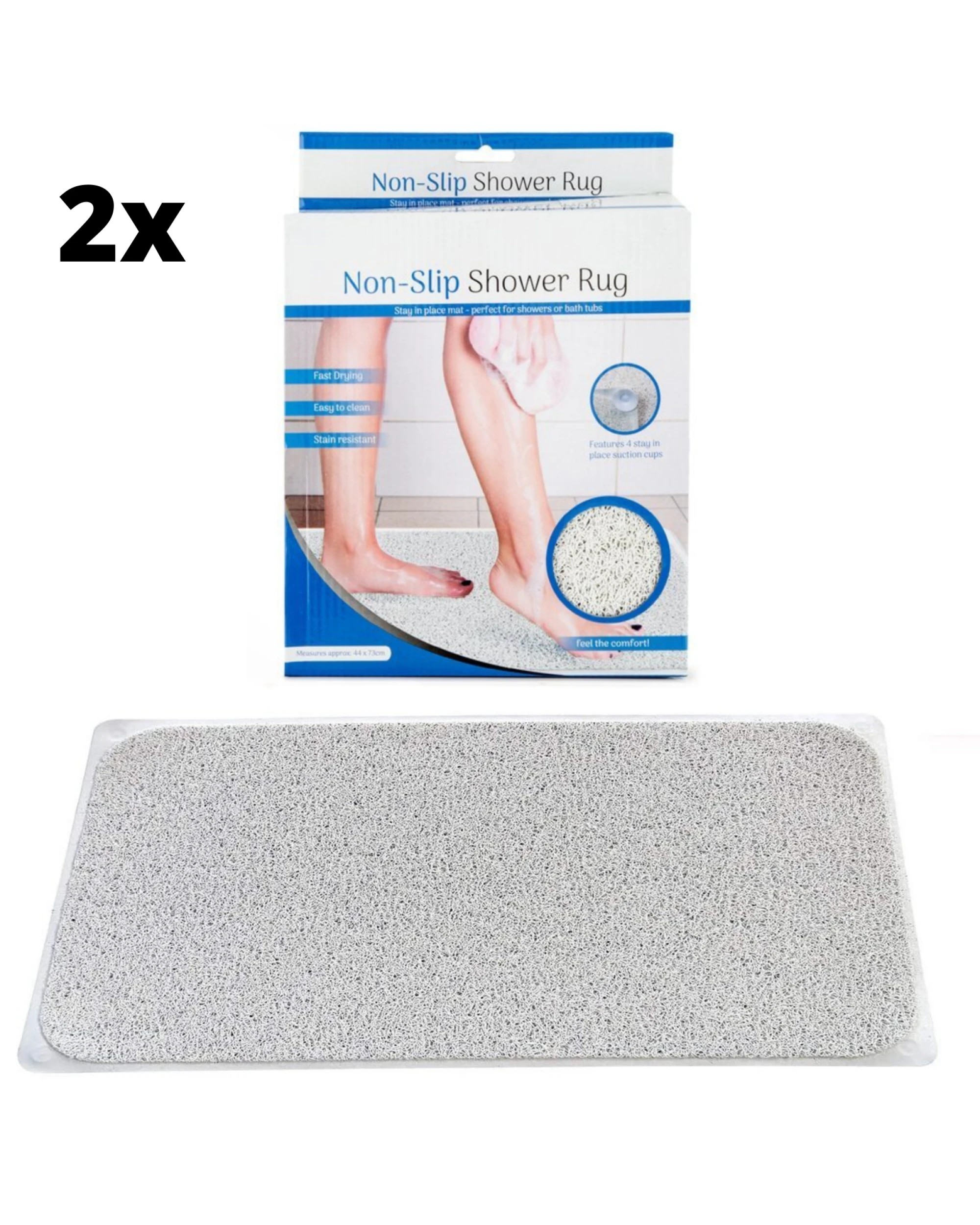 5 BR Home Anti-Slip Loofah Shower Rug with Water Drainage, 5 of 6