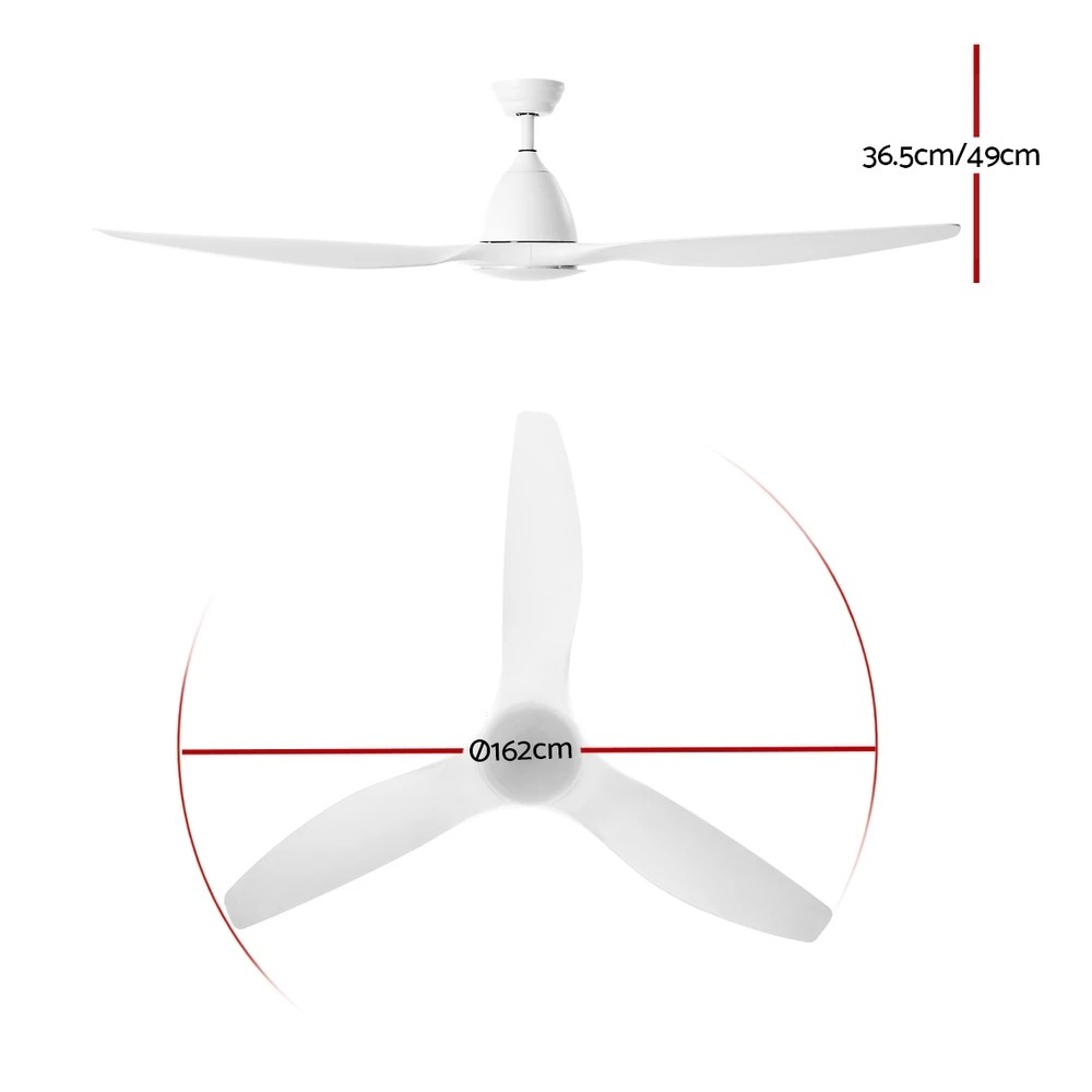 2 Devanti 64'' Ceiling Fan DC Motor w/Light w/Remote - - Multi, 2 of 7
