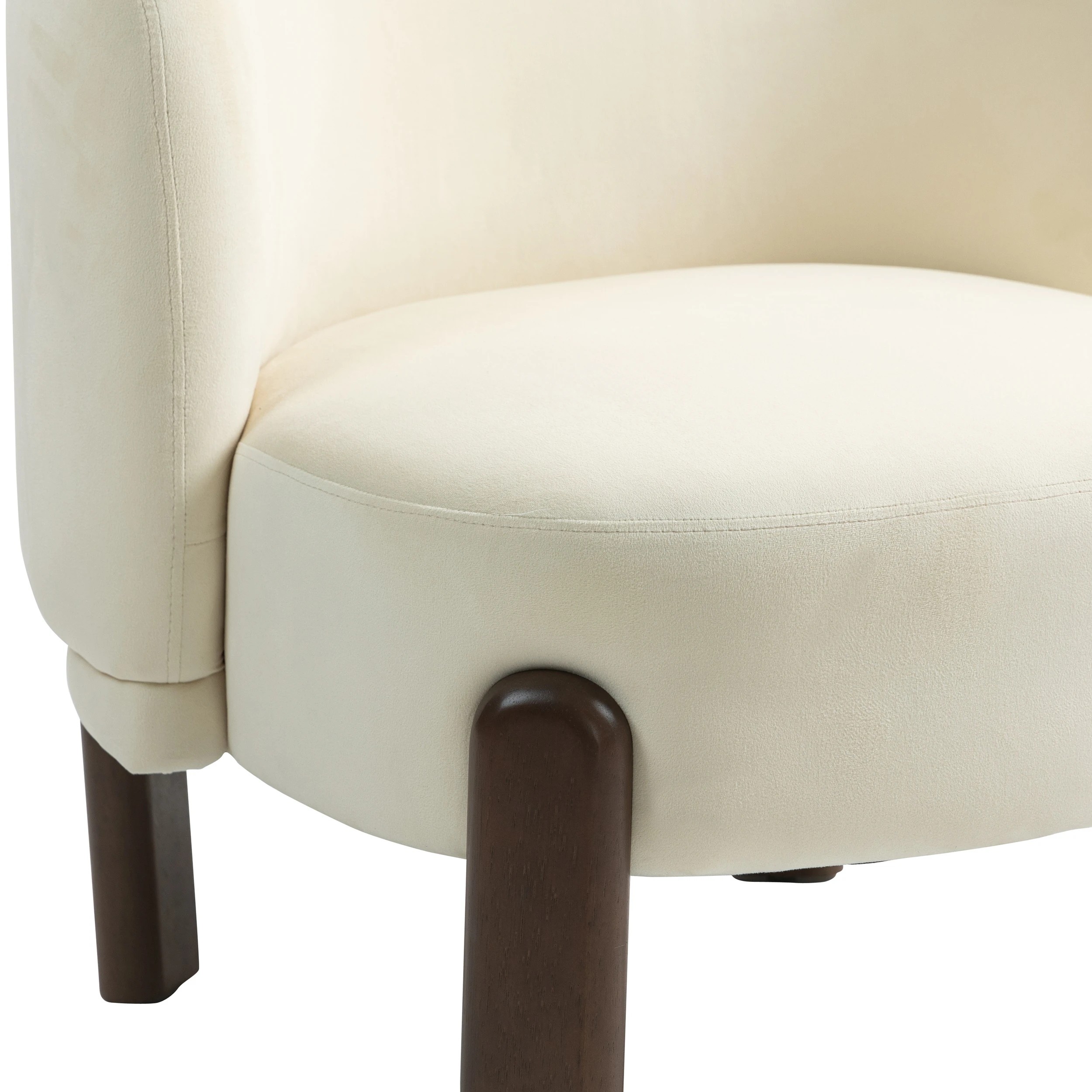 9 IHOMDEC Velvet Accent Chair - Beige - Beige, 9 of 10