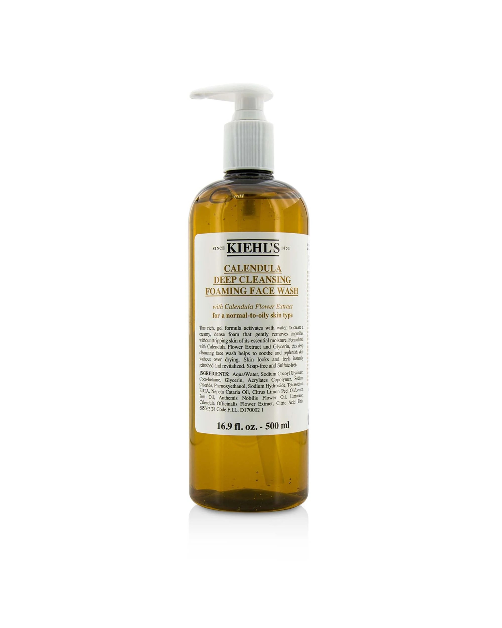 1 Kiehl's Calendula Deep Cleansing Foaming Face Wash 500ml/16.9oz, 1 of 3