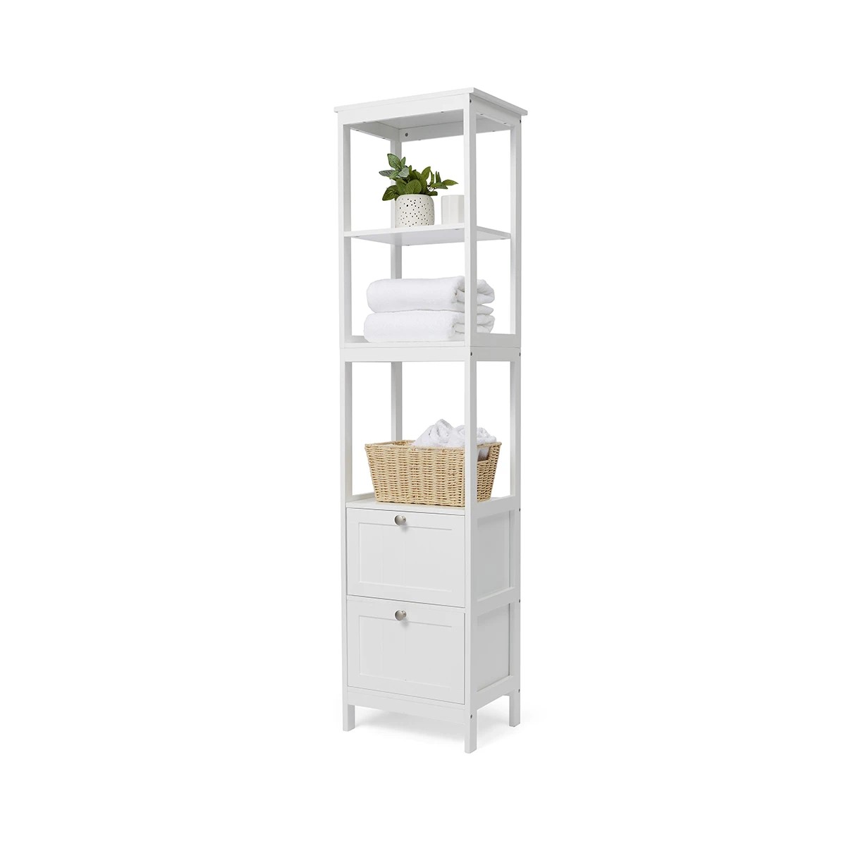 1 Panelled 5 Tier Shelf Unit, 1 of 9