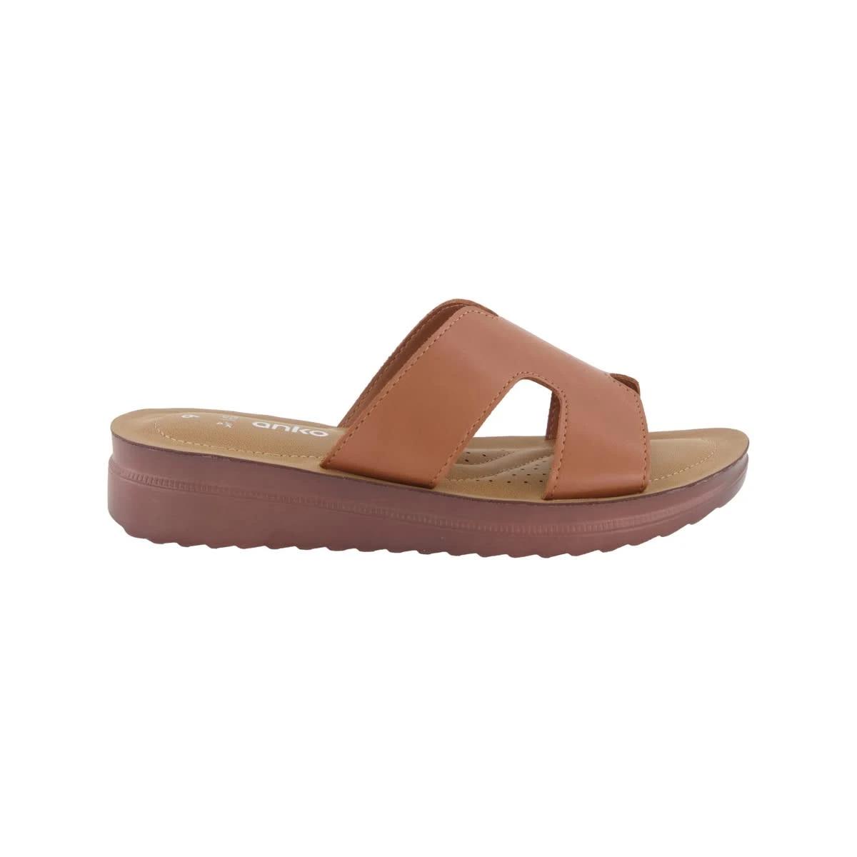 1 One Band Comfort Footbed Slides Cashew, 1 of 3
