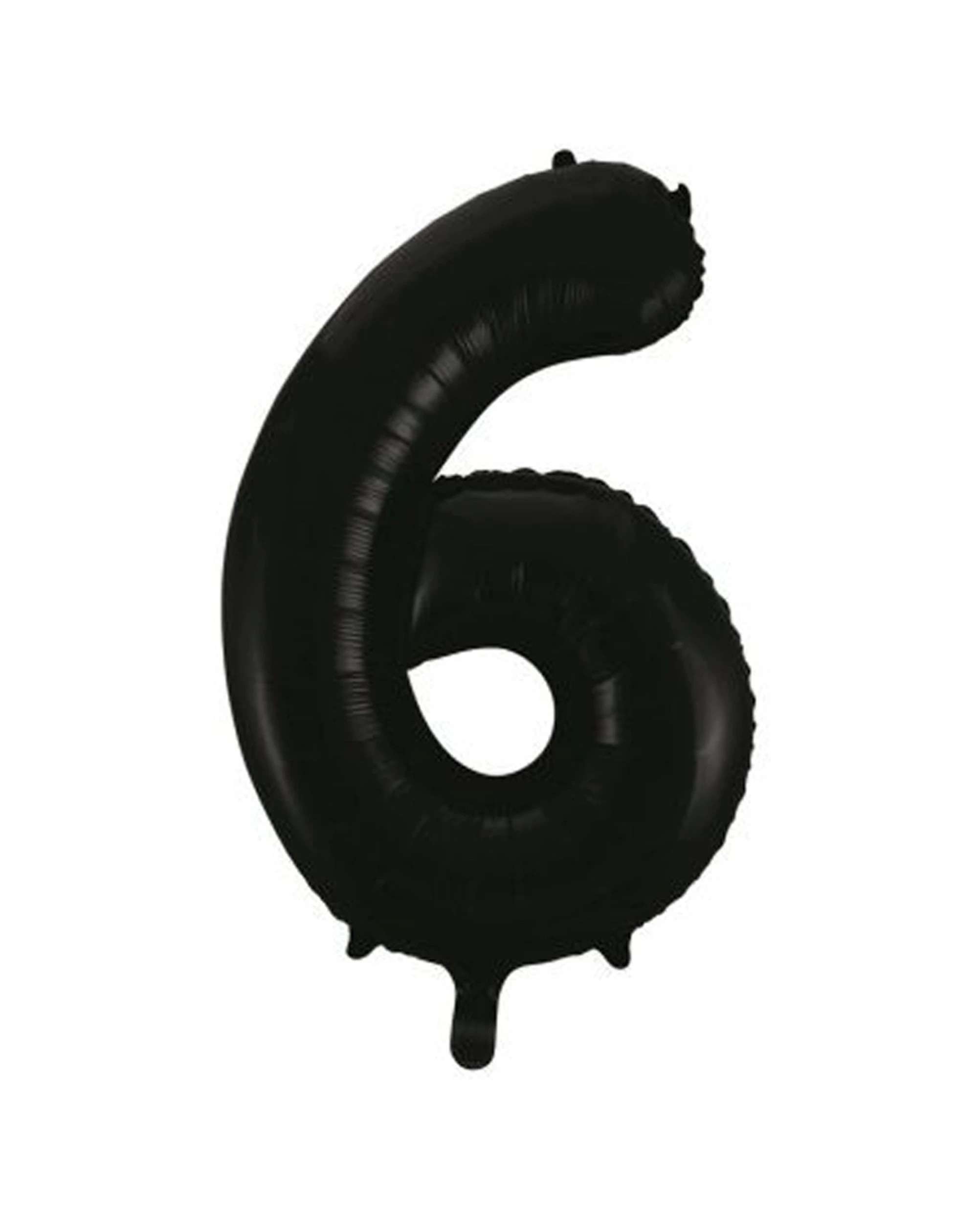 1 Alpen Decrotex Foil Balloon Number 6 Party Decoration 34 Inches - Black, 1 of 1