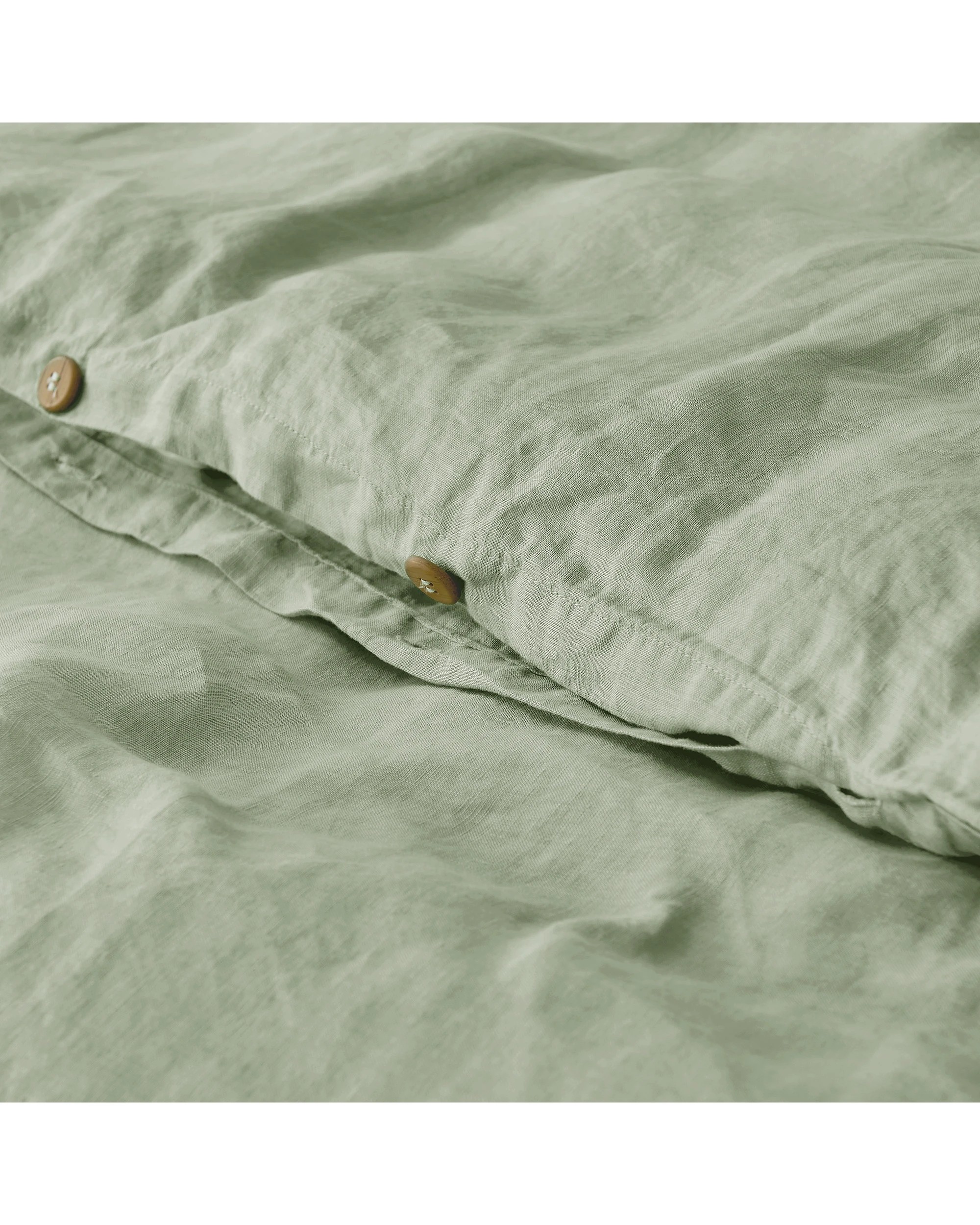 5 Natural Home 100% European Flax Linen Quilt Cover Set - Super King Bed - Willow Green, 5 of 7