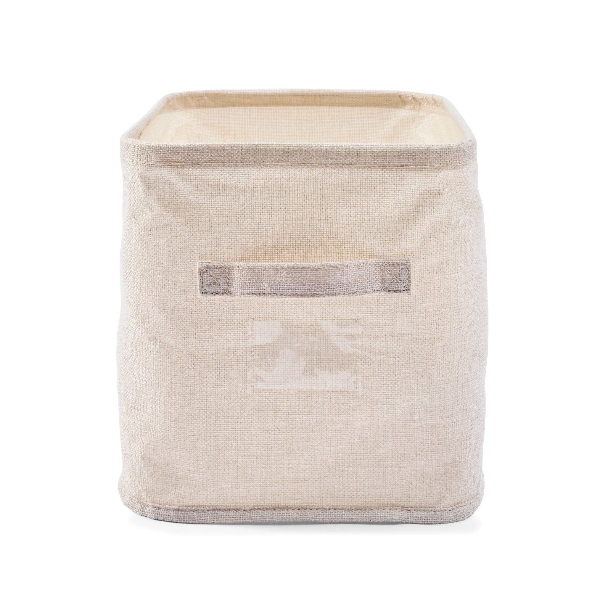 5 Linen Look Short Organiser - Narrow, Beige, 5 of 9