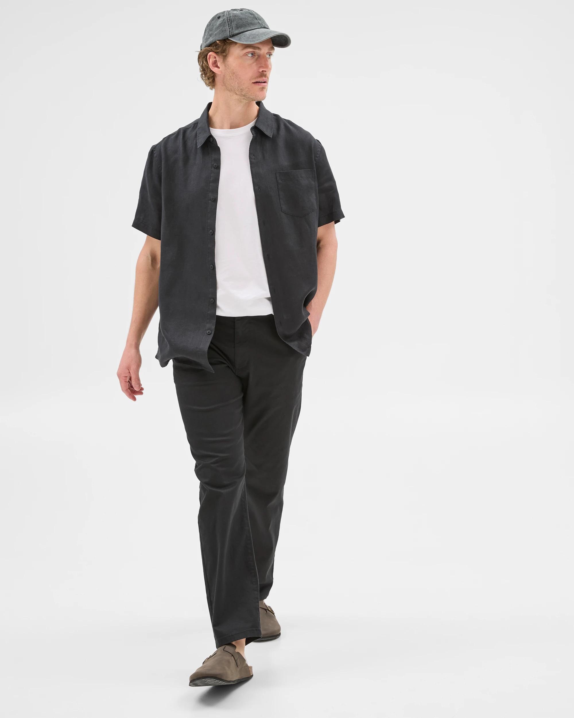 5 Target Man Australian Cotton Relaxed Fit Chino Pants, Sand, Size 34 BLACK, 5 of 6