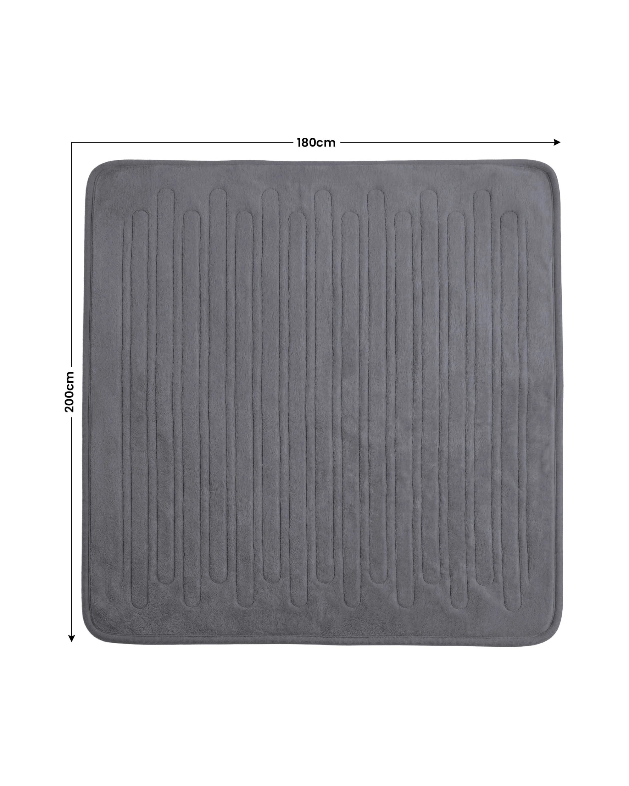 3 Laura Hill XL Electric Heated Blanket Throw Soft Coral Fleece 10 Heat Settings Machine Washable - Grey, 3 of 7