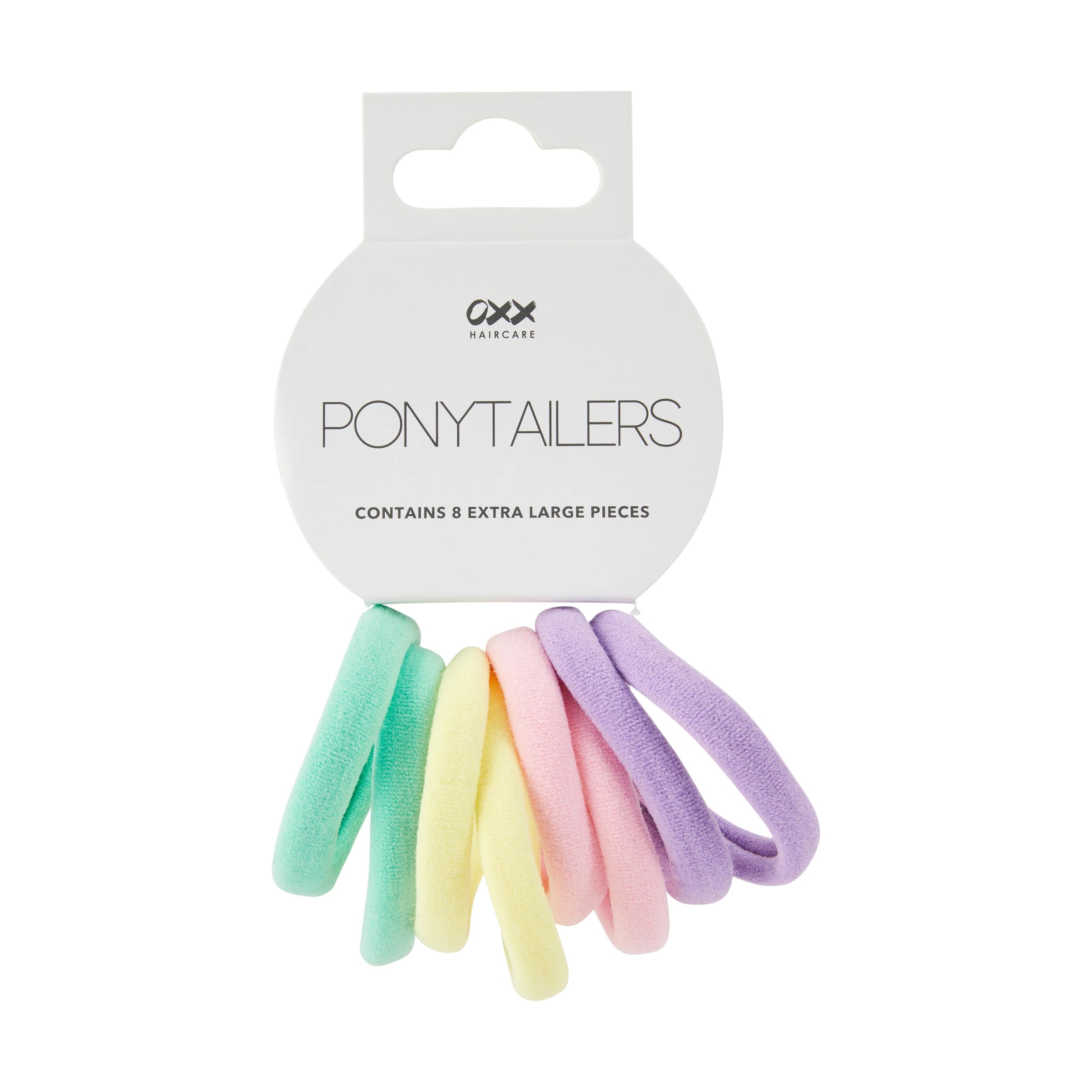 4 OXX Haircare 8 Piece Ponytailers - Purple, Pink, Yellow and Green, 4 of 4