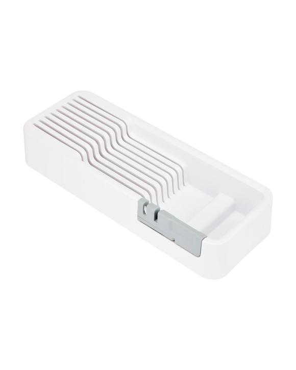 In Drawer 9 Knife Organiser - White and Grey