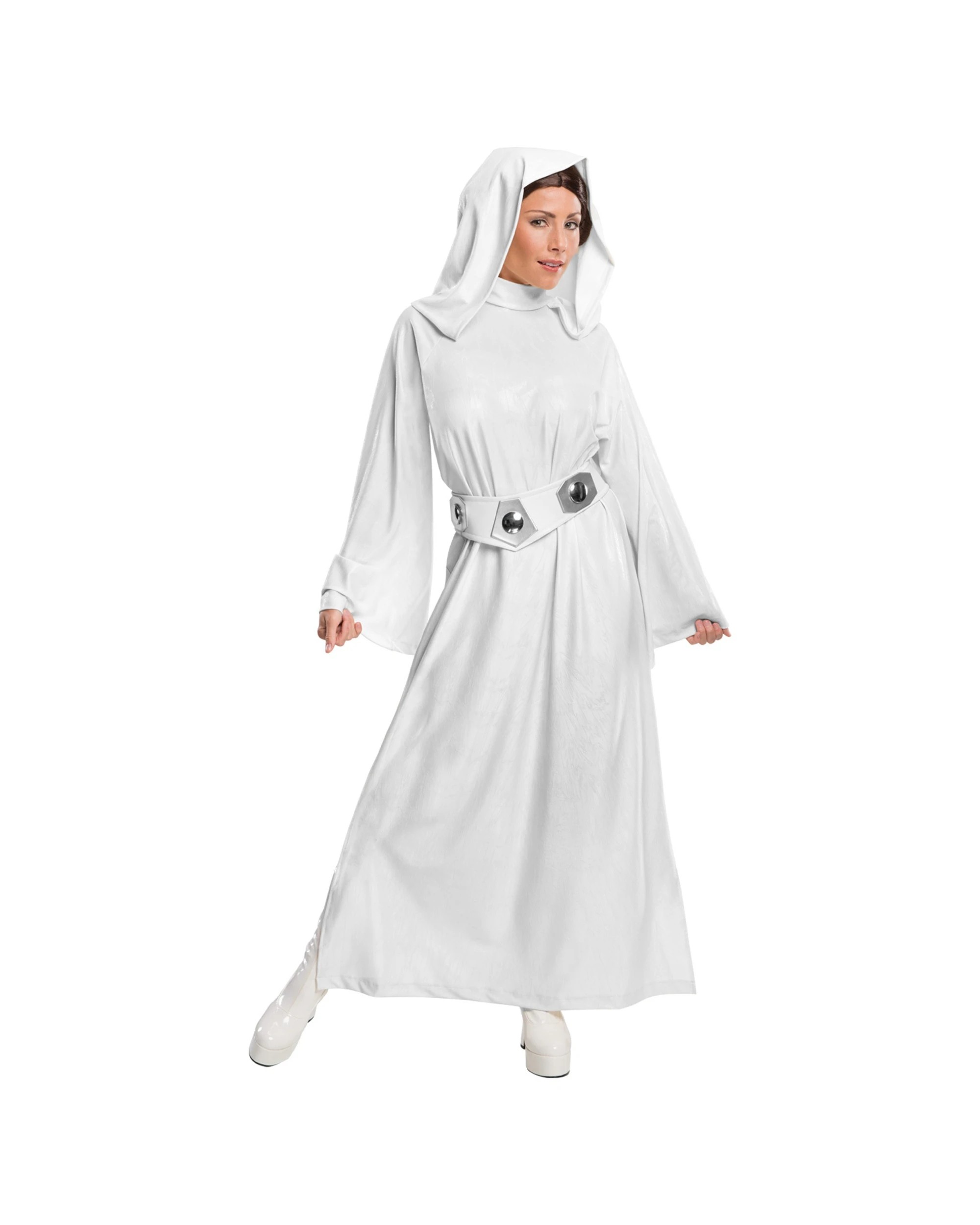 1 Star Wars Princess Leia Deluxe Womens Dress Up Costume Size XS - White, 1 of 3
