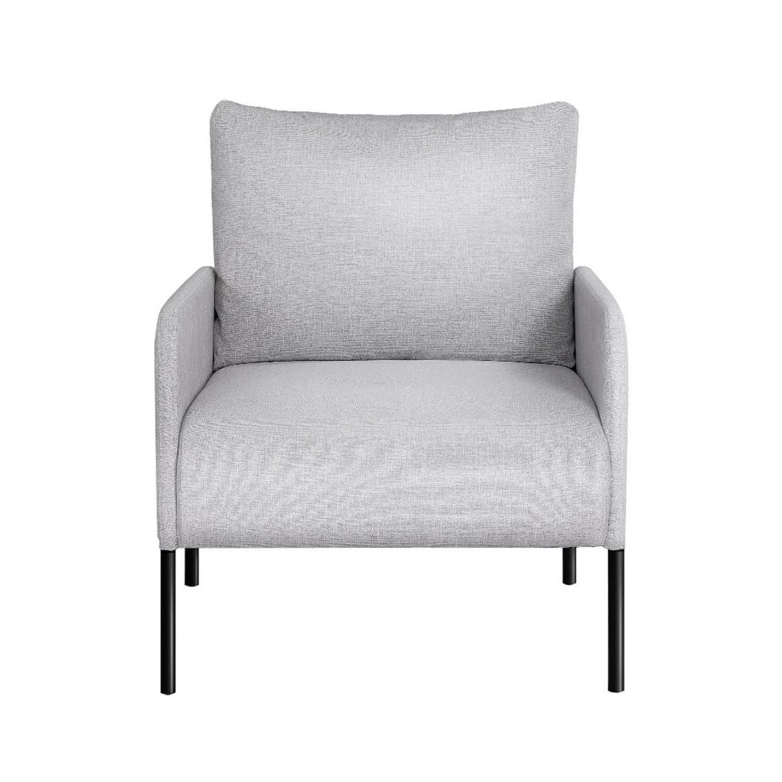 3 Artiss Armchair Accent Chair Pillow Fabric - Grey, 3 of 6
