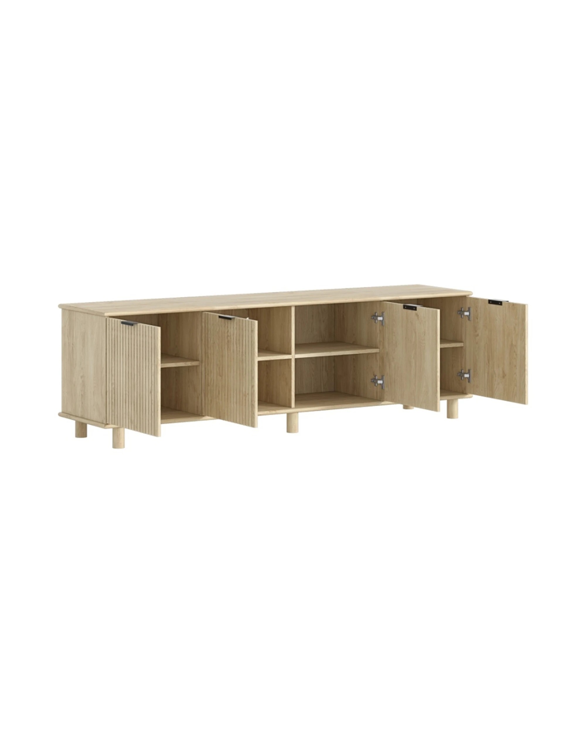 6 Alpine Bay Sorrento 4 Door TV Unit 180cm Swedish Oak - Natural, 6 of 9