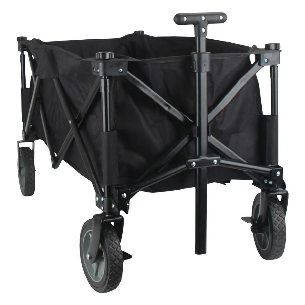 2 Rhino Folding Utility Cart Black Office Storage and Safety Accessories Steps and ladders Cleaning Carts, 2 of 6