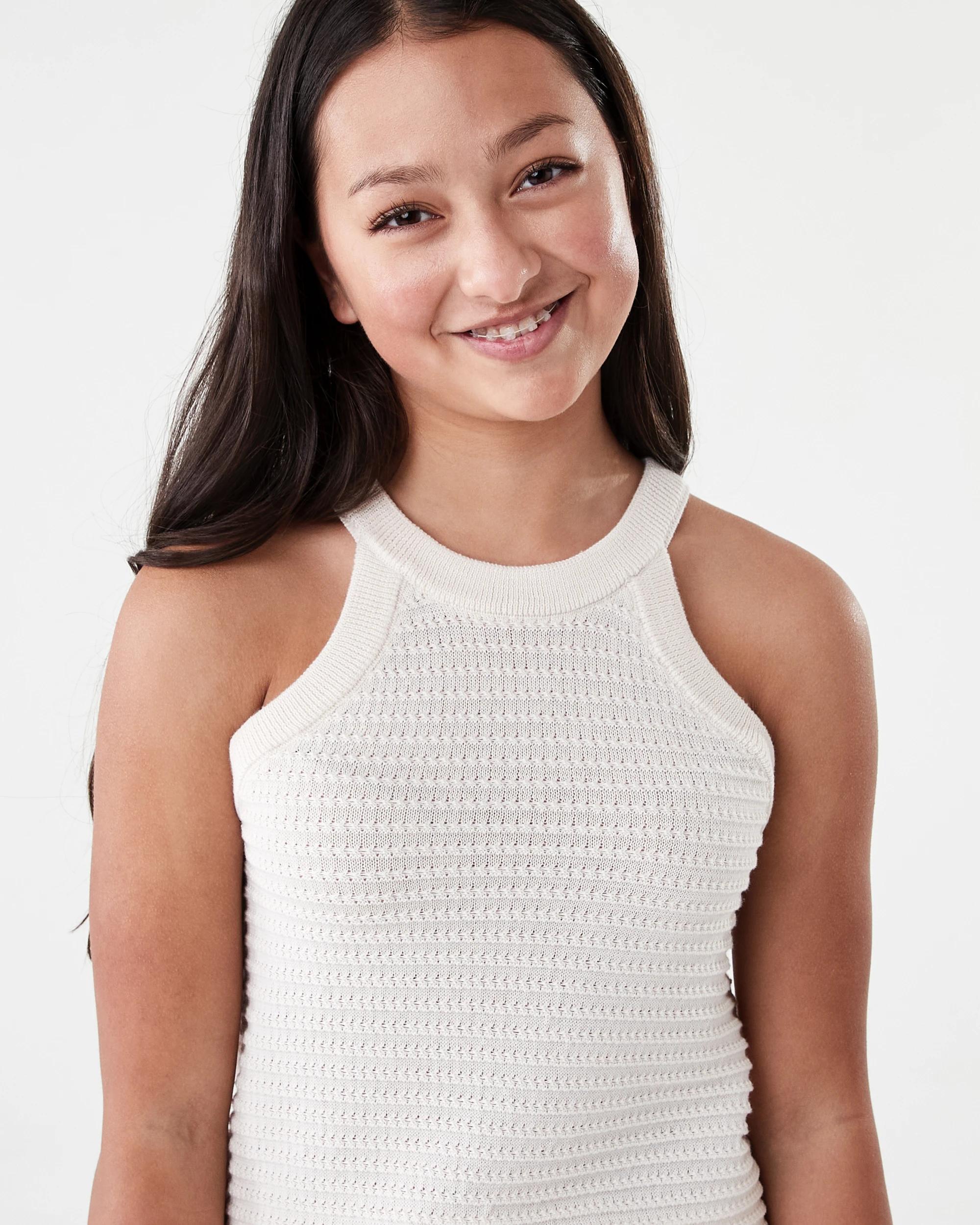 3 Knit Halter Top Butter Bge, 3 of 7