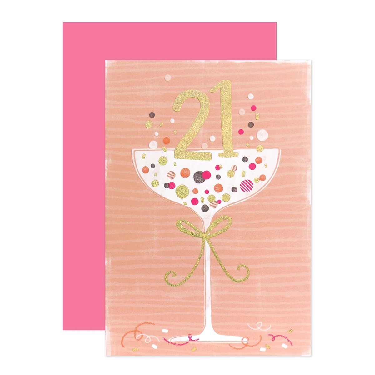 1 Connections from Hallmark 21st Birthday Card - Cocktail Glass, 1 of 3