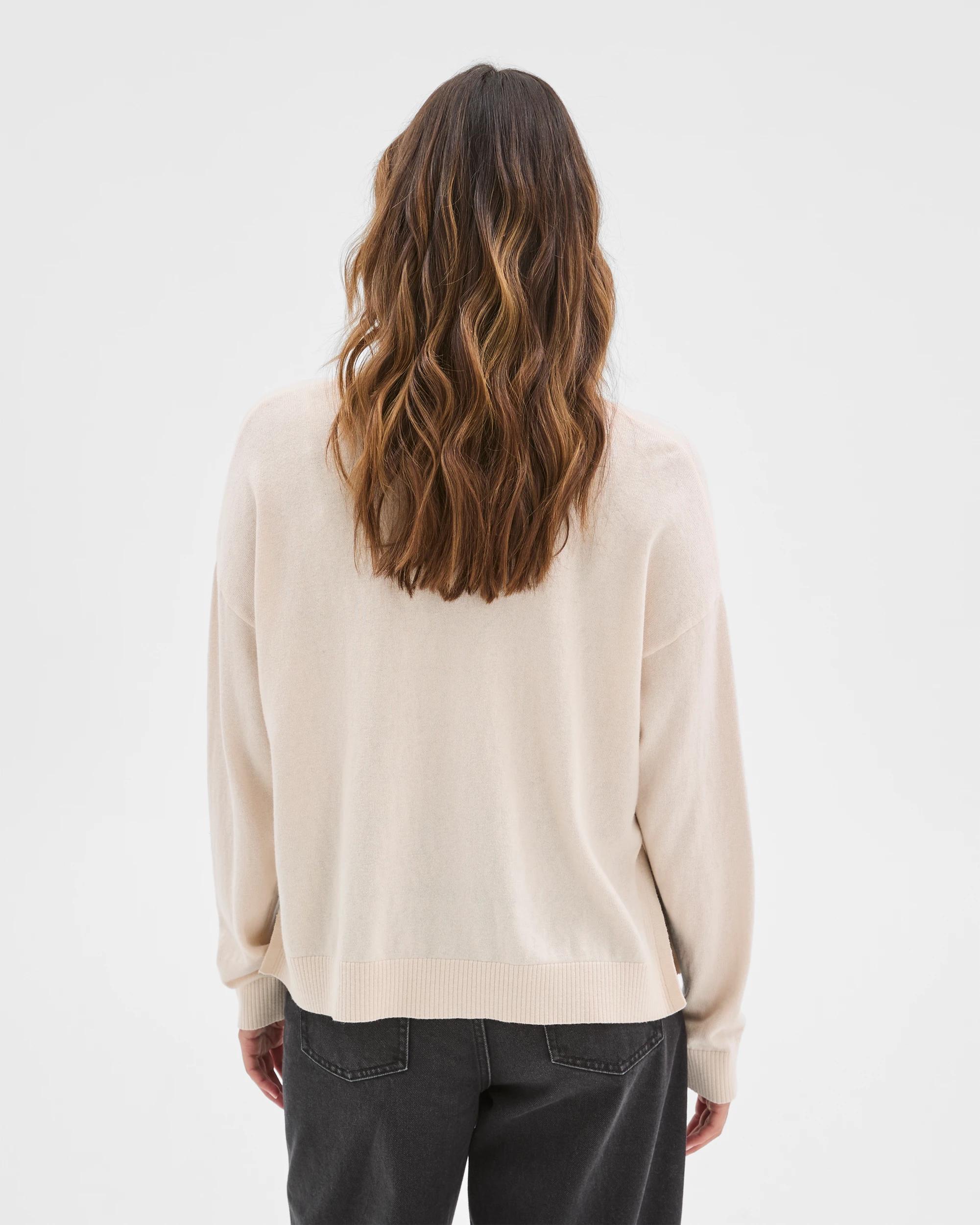 6 Target Woman Cotton Cashmere V-Neck Knit Cardigan PEARL, 6 of 6