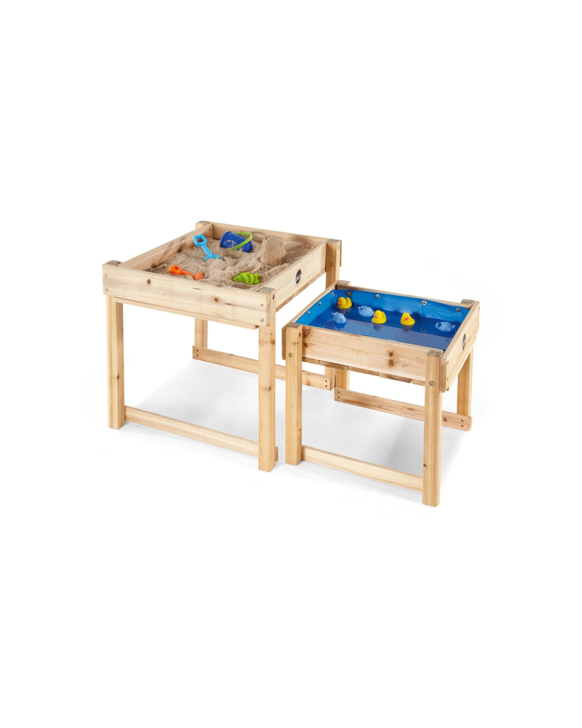 1 Plum Play Au Sandy Bay Wooden Sand And Water Tables Outdoor Playset With Liners
 - Multi, 1 of 1