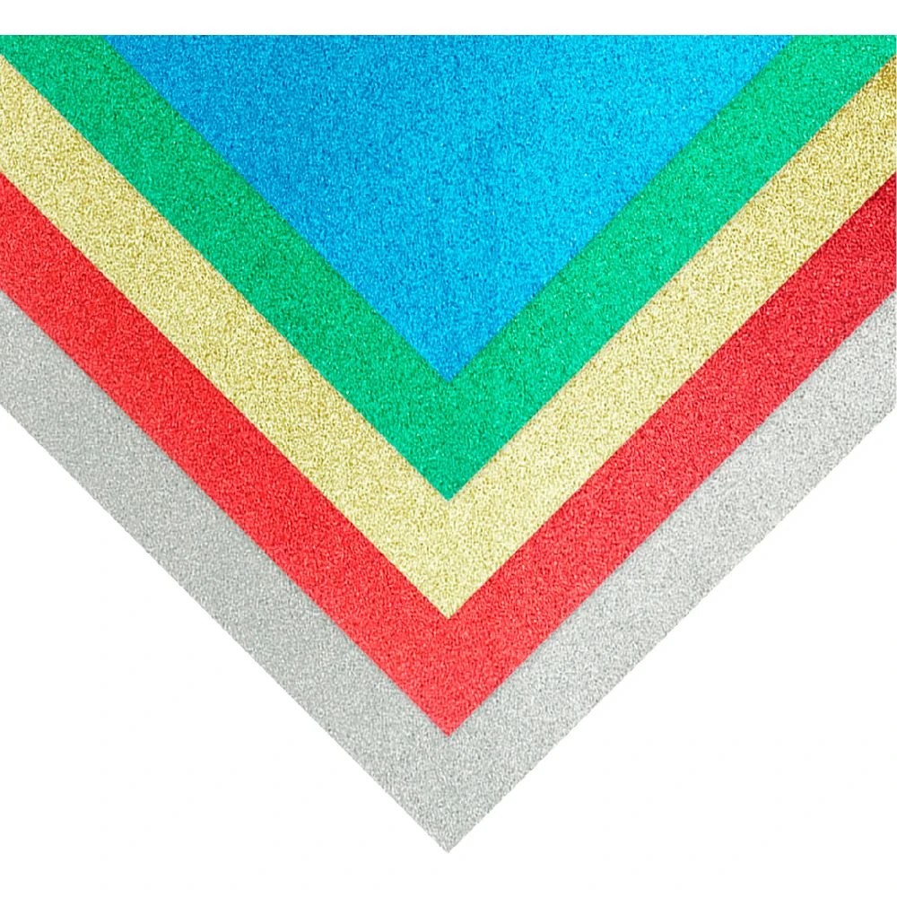 1 Quill A3 Glitter Sheets Assorted 5 Pack, 1 of 2