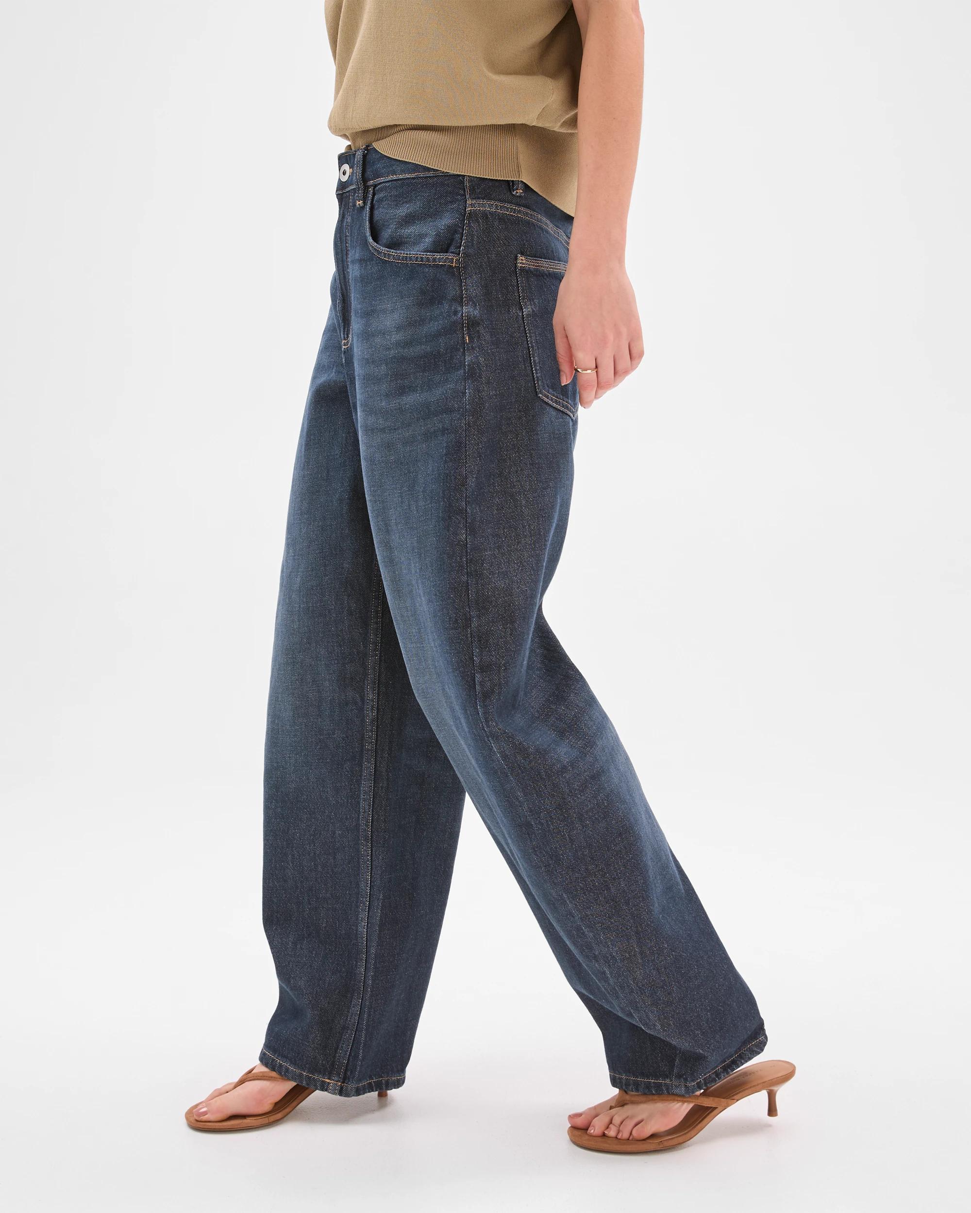 4 Lily Loves Australian Cotton Blend Bow Leg Denim Jeans BELLA BLUE, 4 of 7