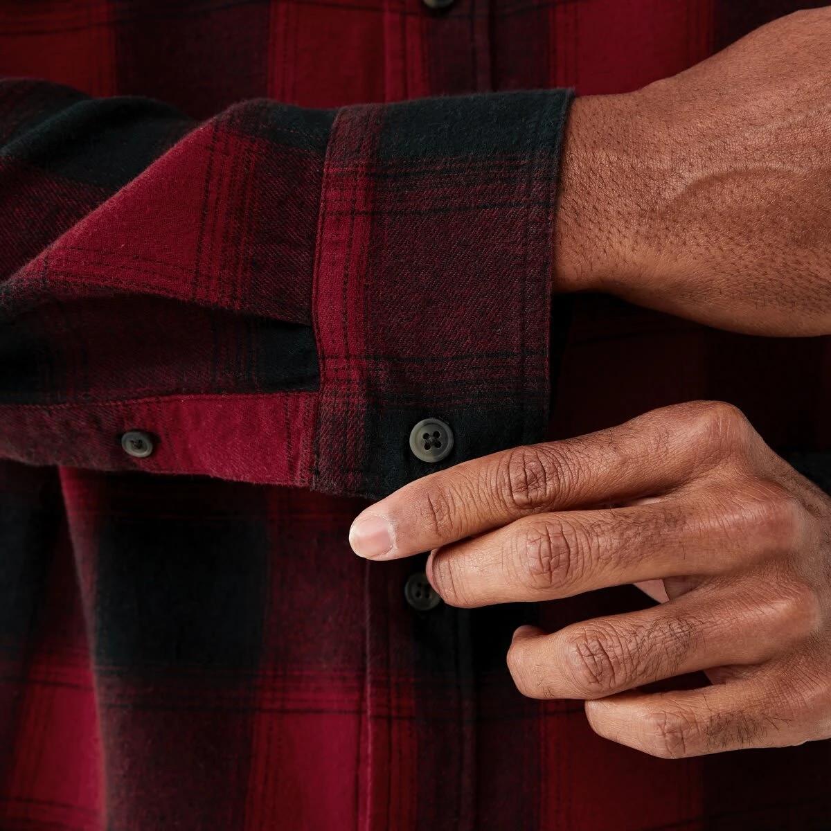 7 Long Sleeve Buffalo Check Shirt Red Check, 7 of 7