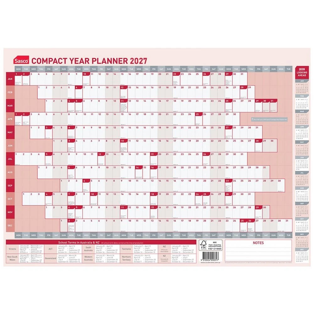 1 Sasco Compact Yearly Planner 2027, 1 of 1