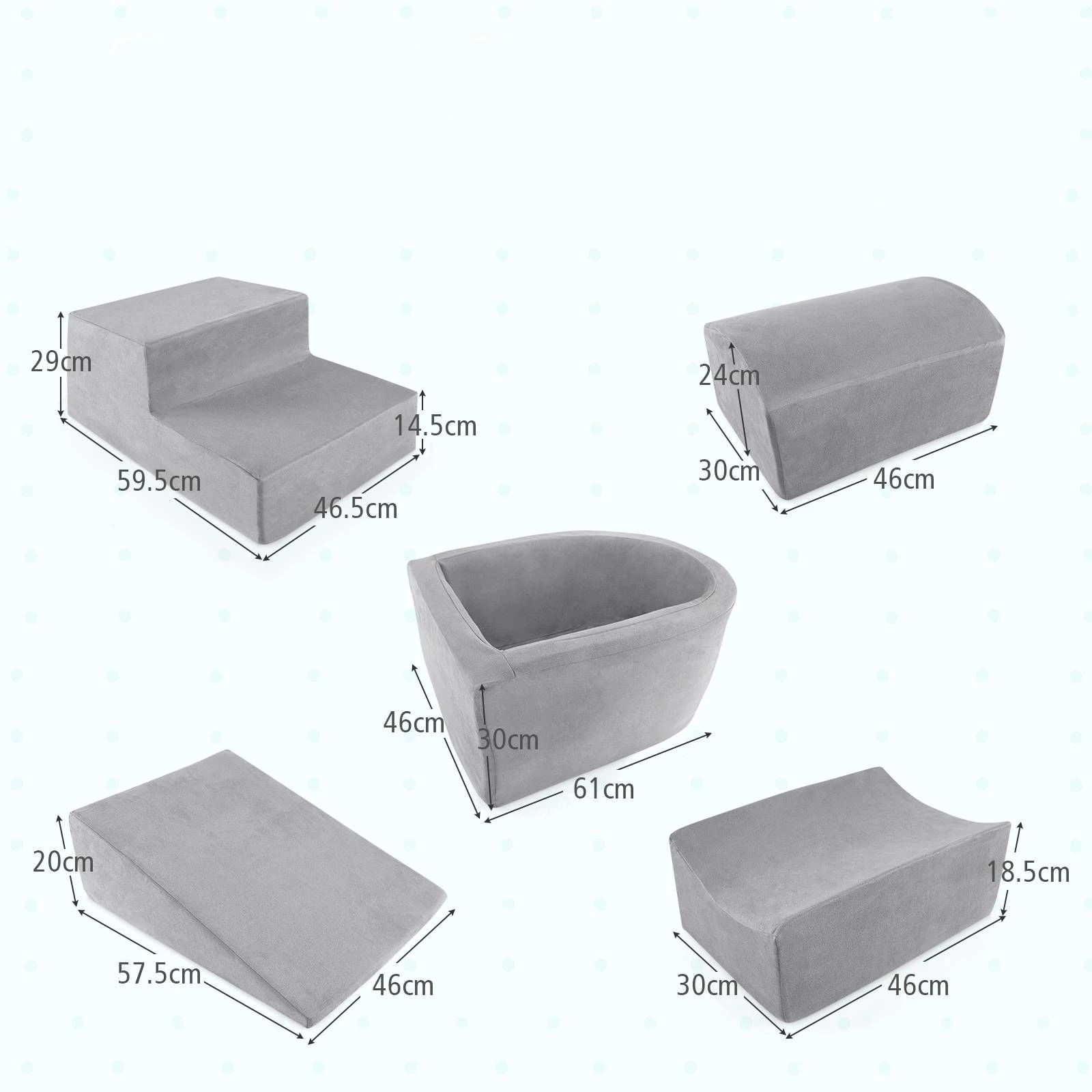 2 Costway 5PCS Climbing Foam Block Set w/Ball Pit, 2 of 2