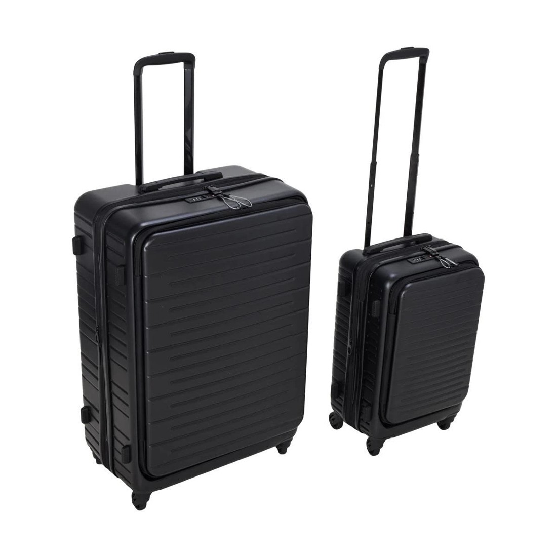 1 2 Piece 2 Way Open Hard Case Set - Black, 1 of 8