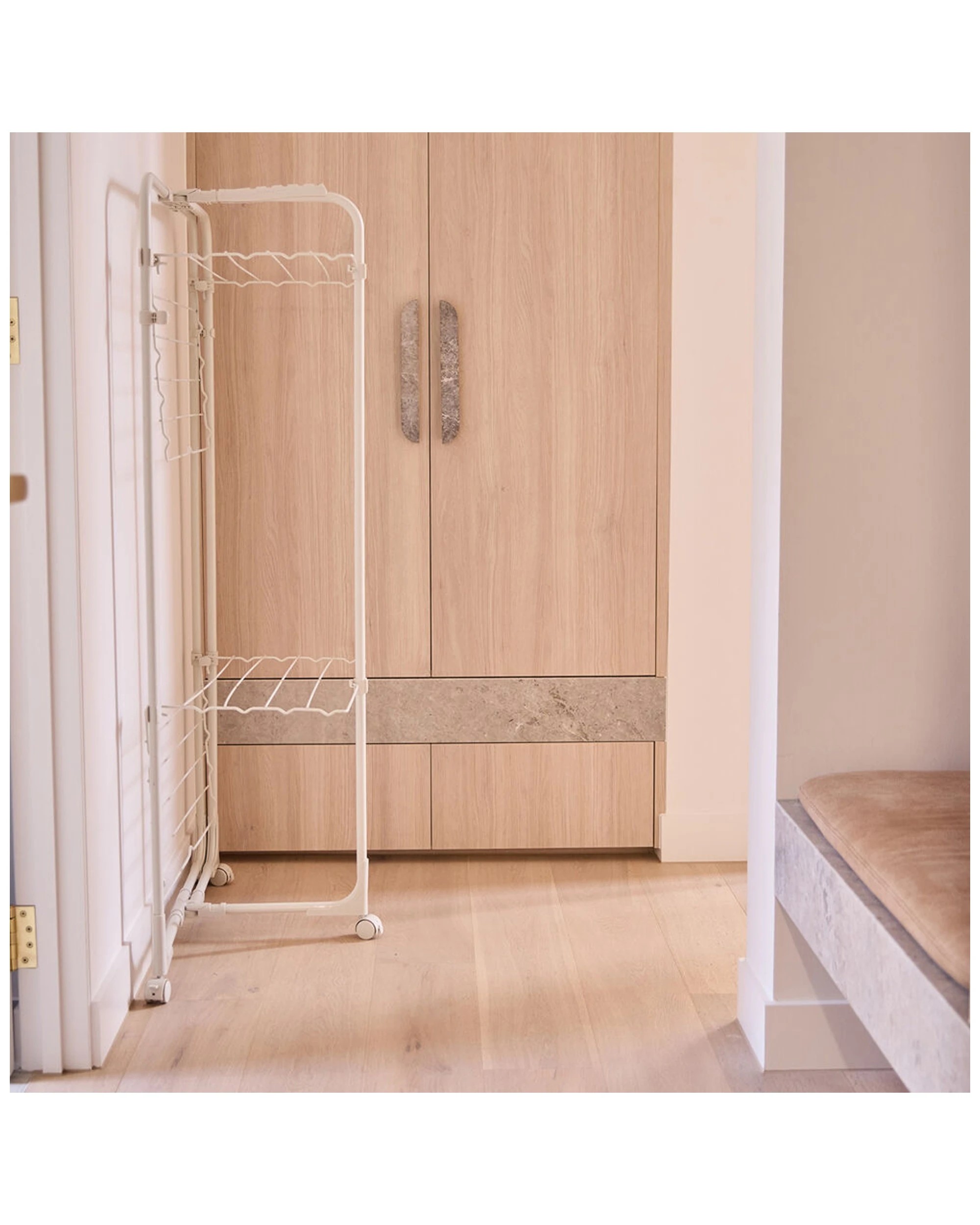 7 Hills 13M 2 Tier Double Decker Mobile Tower Clothes Airer W 44 Hook Slots
 - white, 7 of 8