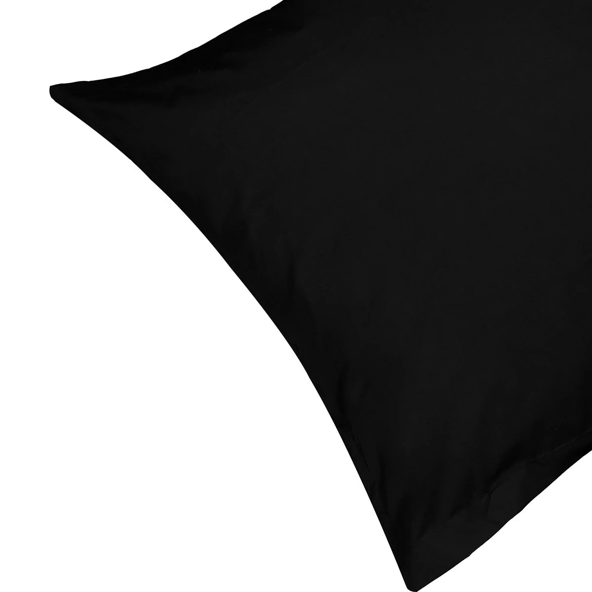 3 250 Thread Count Cotton Rich European Pillowcase - Black, 3 of 4