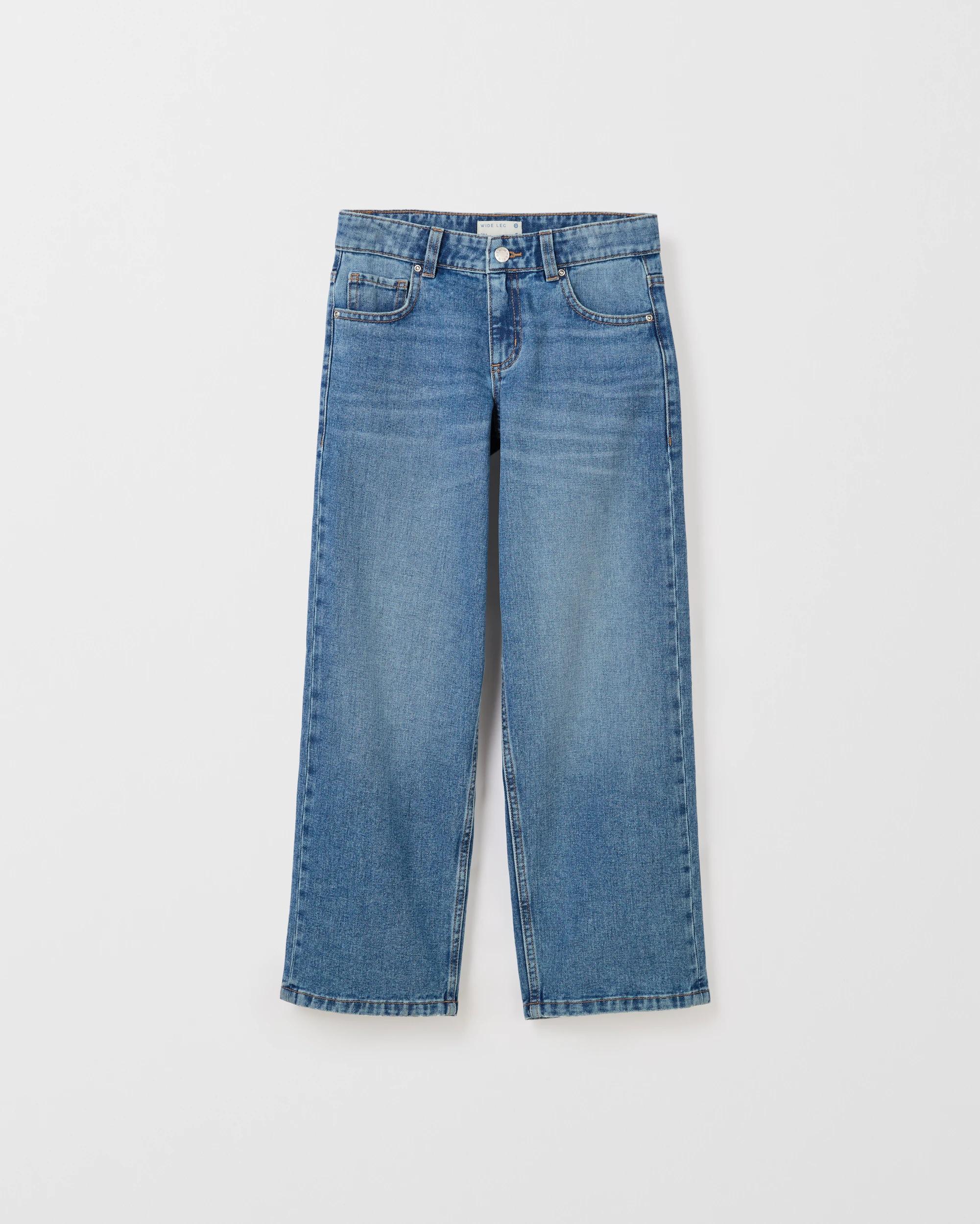 5 Target Wide Leg Denim Jeans MID WASH, 5 of 7