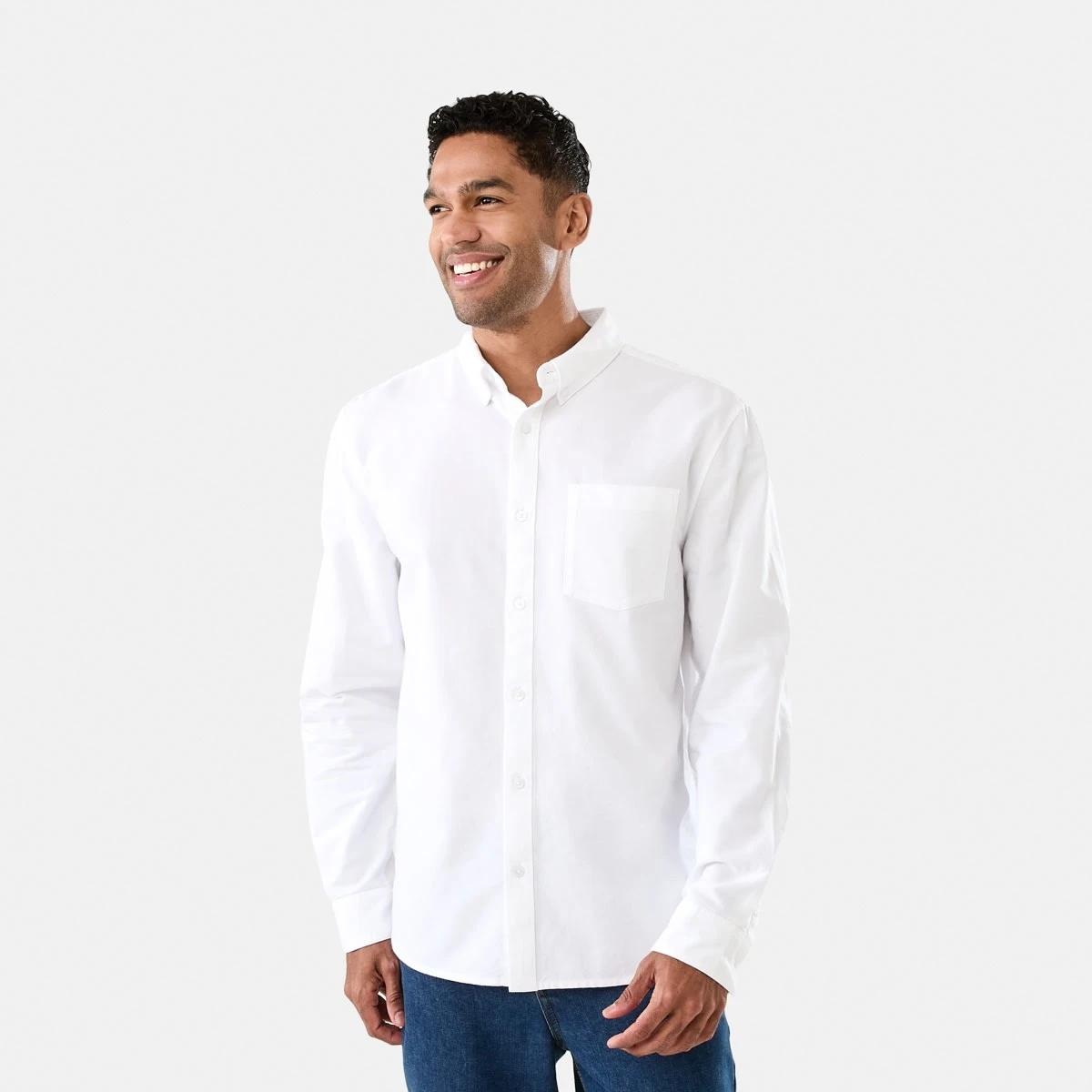 1 Long Sleeve Oxford Shirt WHITE, 1 of 7