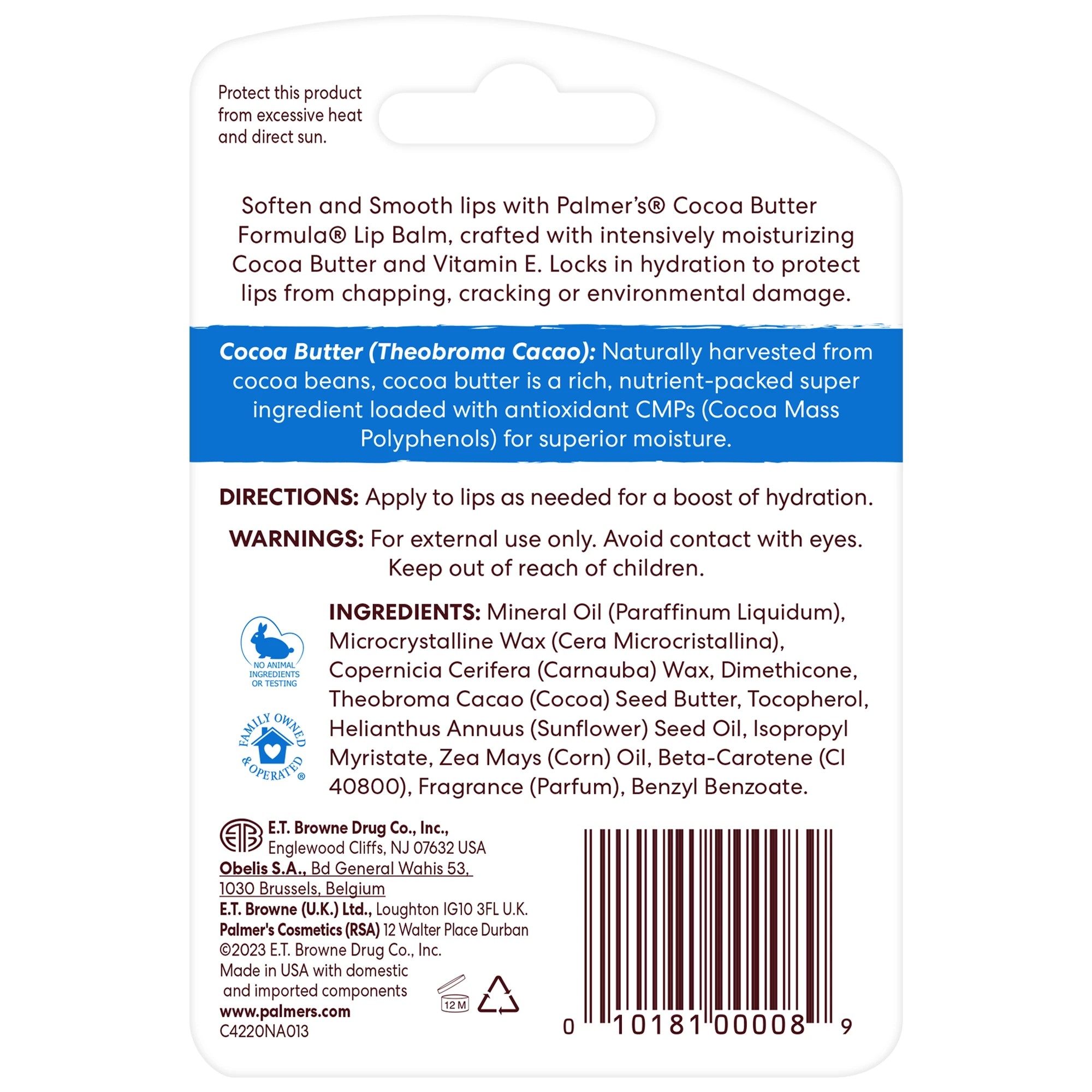 2 Palmer's Cocoa Butter Formula Lip Balm 4g - Vitamin E, 2 of 2