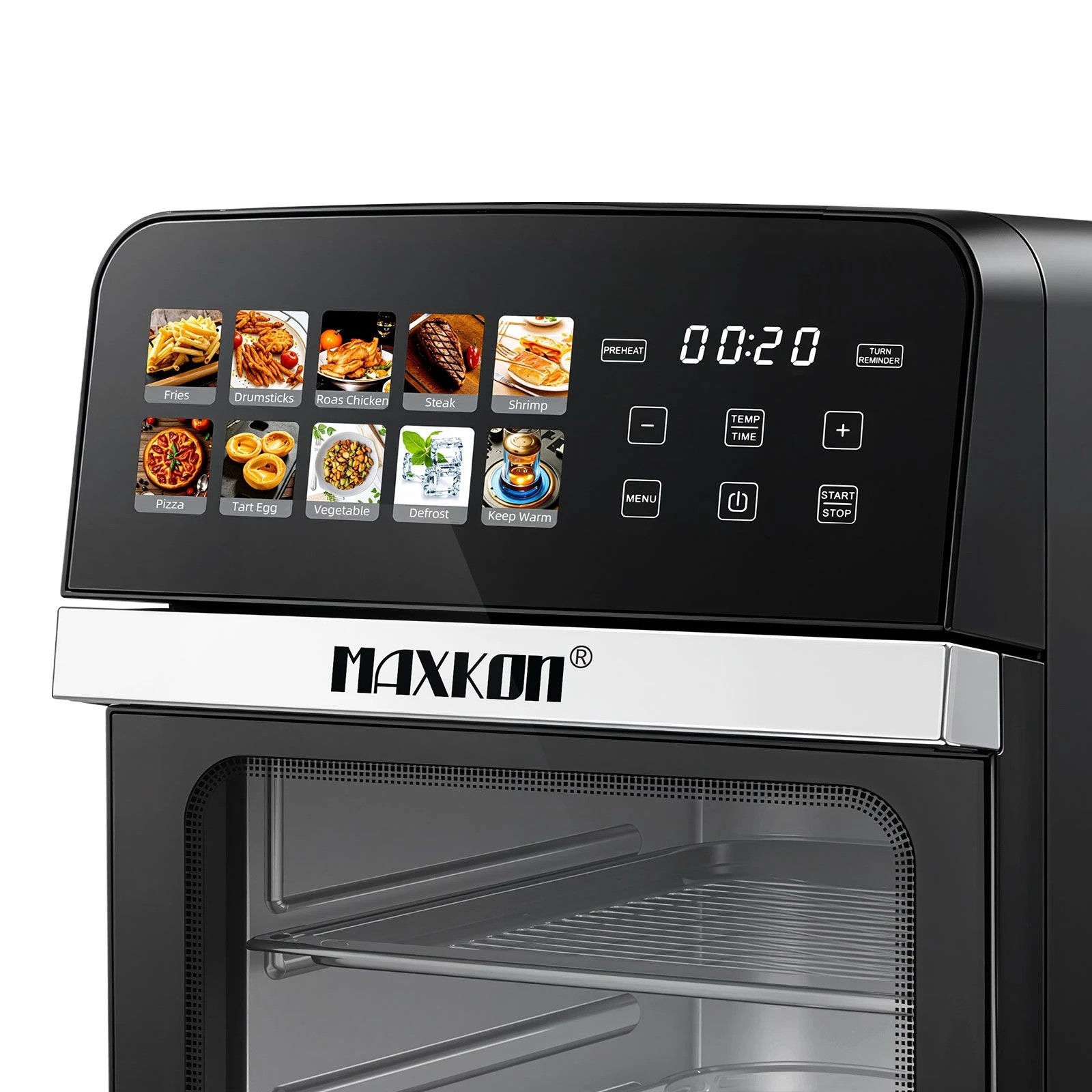 6 Maxkon 10L Air Fryer Toaster Convection Oven 10-in-1 1800W Kitchen Countertop Cooker with 2 Trays, 6 of 6